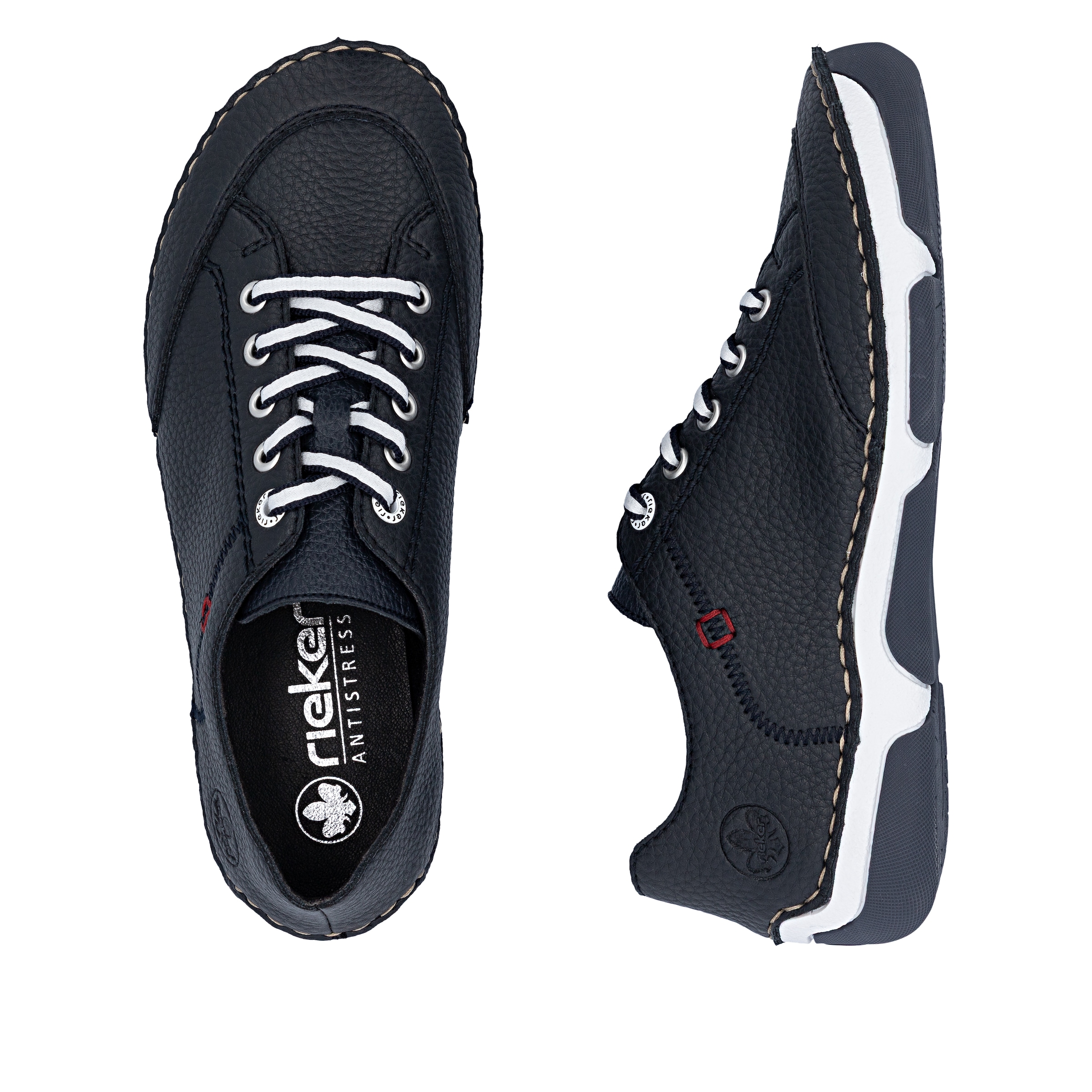 Rieker Sneaker  Halbschuh, Freizeitschuh, Schnürschuh mit Rahmennaht