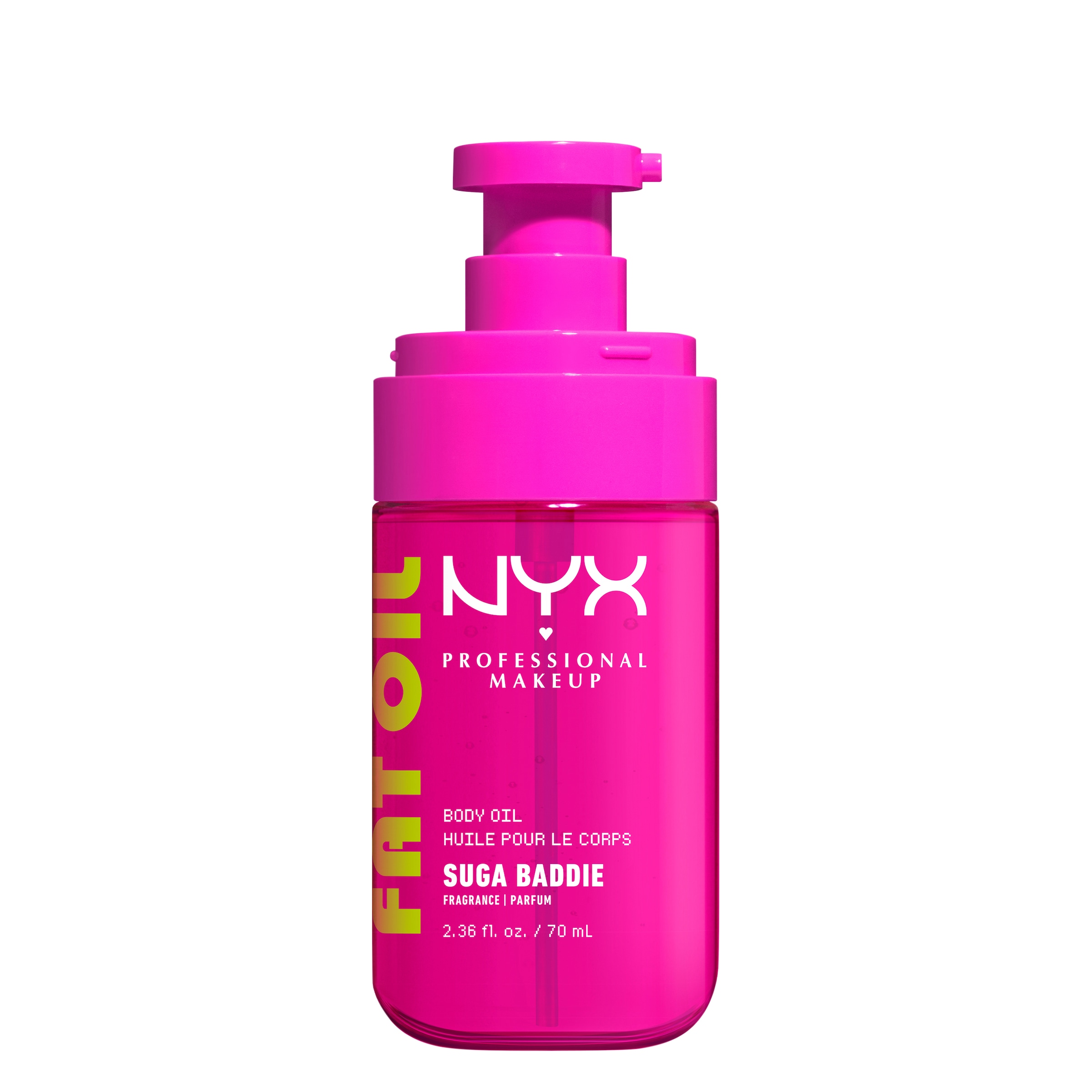 NYX PROFESSIONAL MAKEUP Körperöl »FAT OIL BODY OIL SUGA BADDIE« für strahlenden Glow am Körper, duftet nach Vanilla & Cream