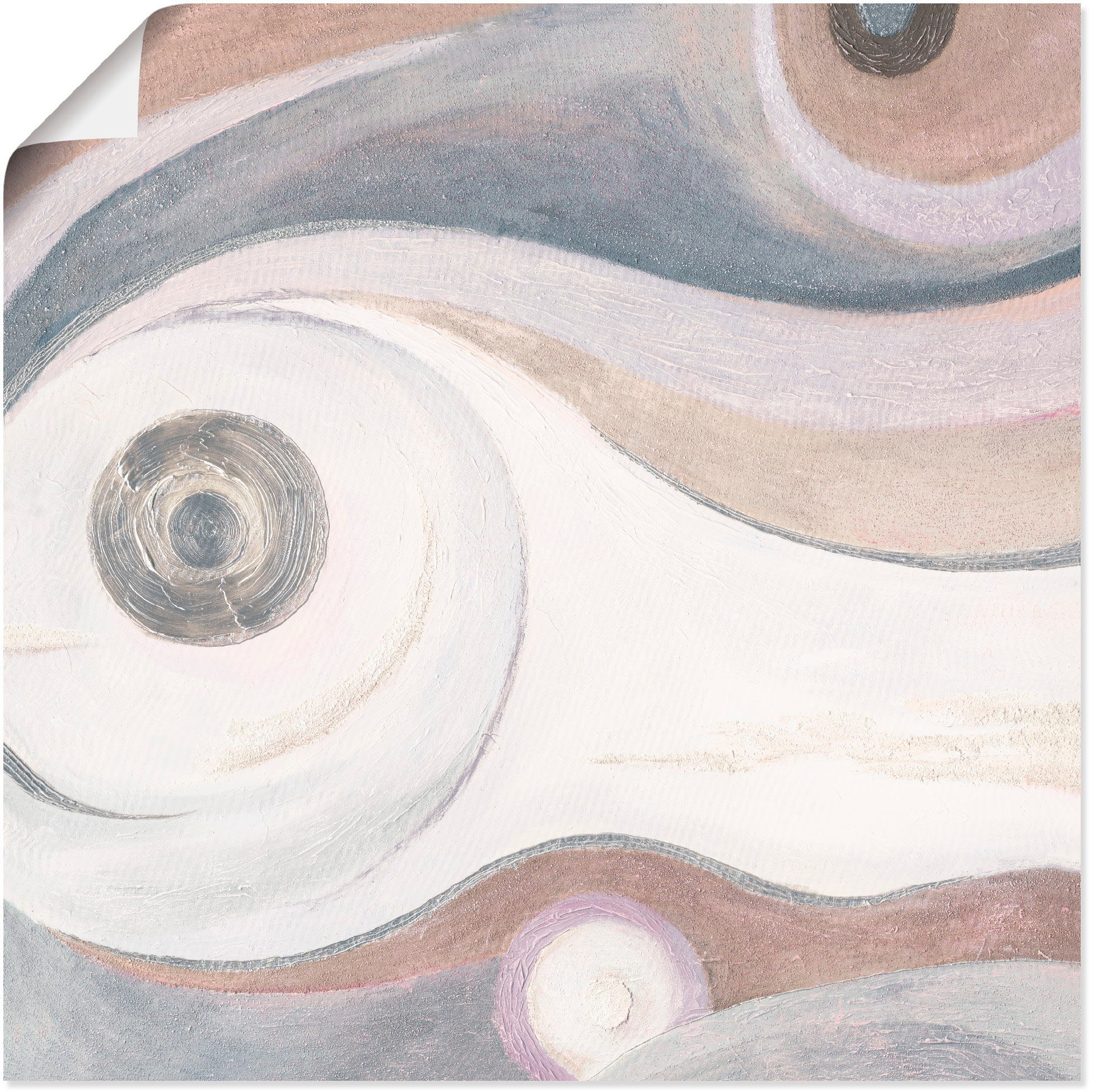 Artland Wandbild »Sand-Pastell II - Abstrakt«, Muster, (1 St.), in vielen Größen & Produktarten - Alubild / Outdoorbild für den Außenbereich, Leinwandbild, Poster, Wandaufkleber / Wandtattoo auch für Badezimmer geeignet