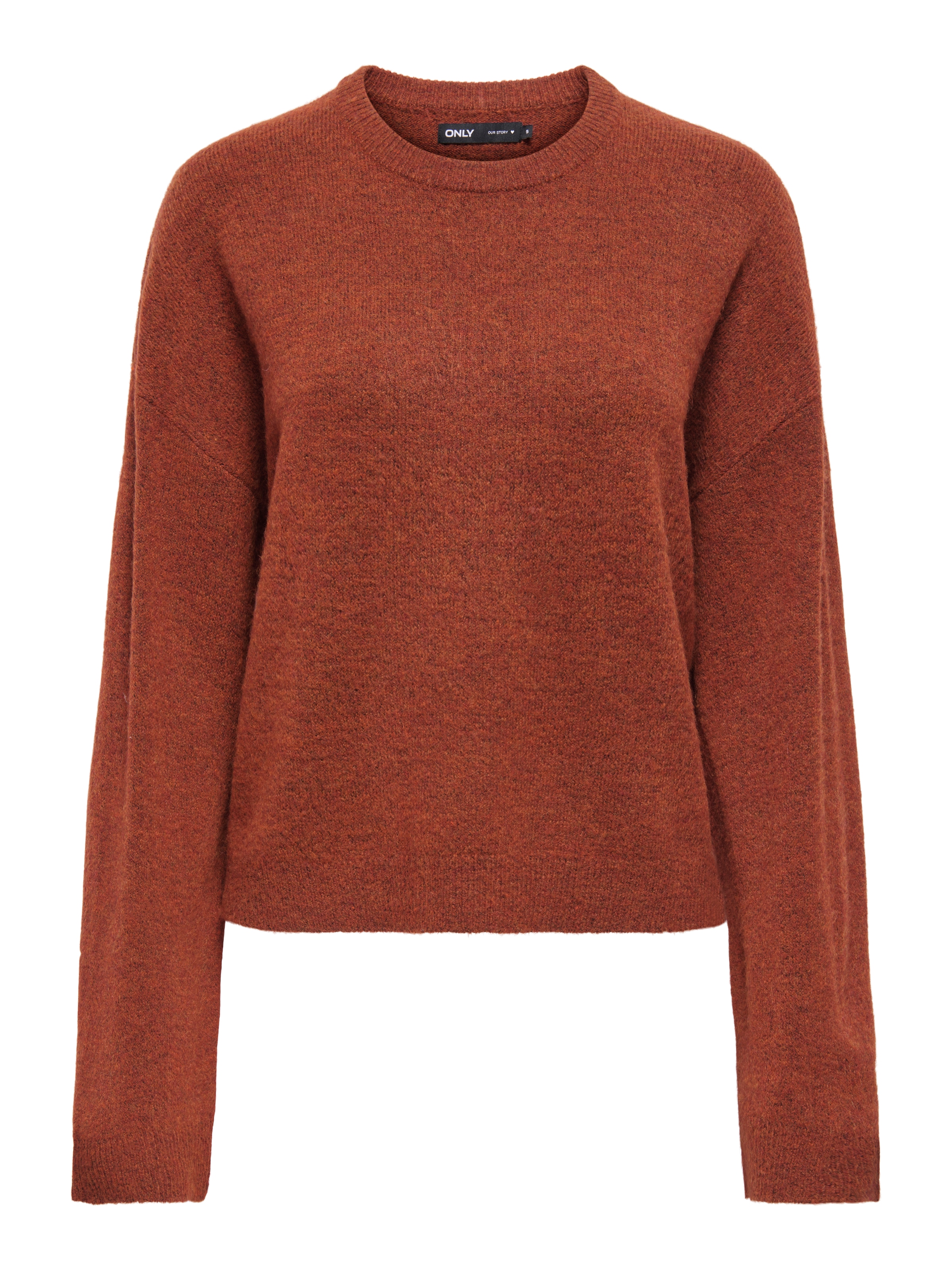 ONLY Rundhalspullover »ONLSIMONI L/S O-NECK PULLOVER KNT NOOS« Materialmix, regular fit
