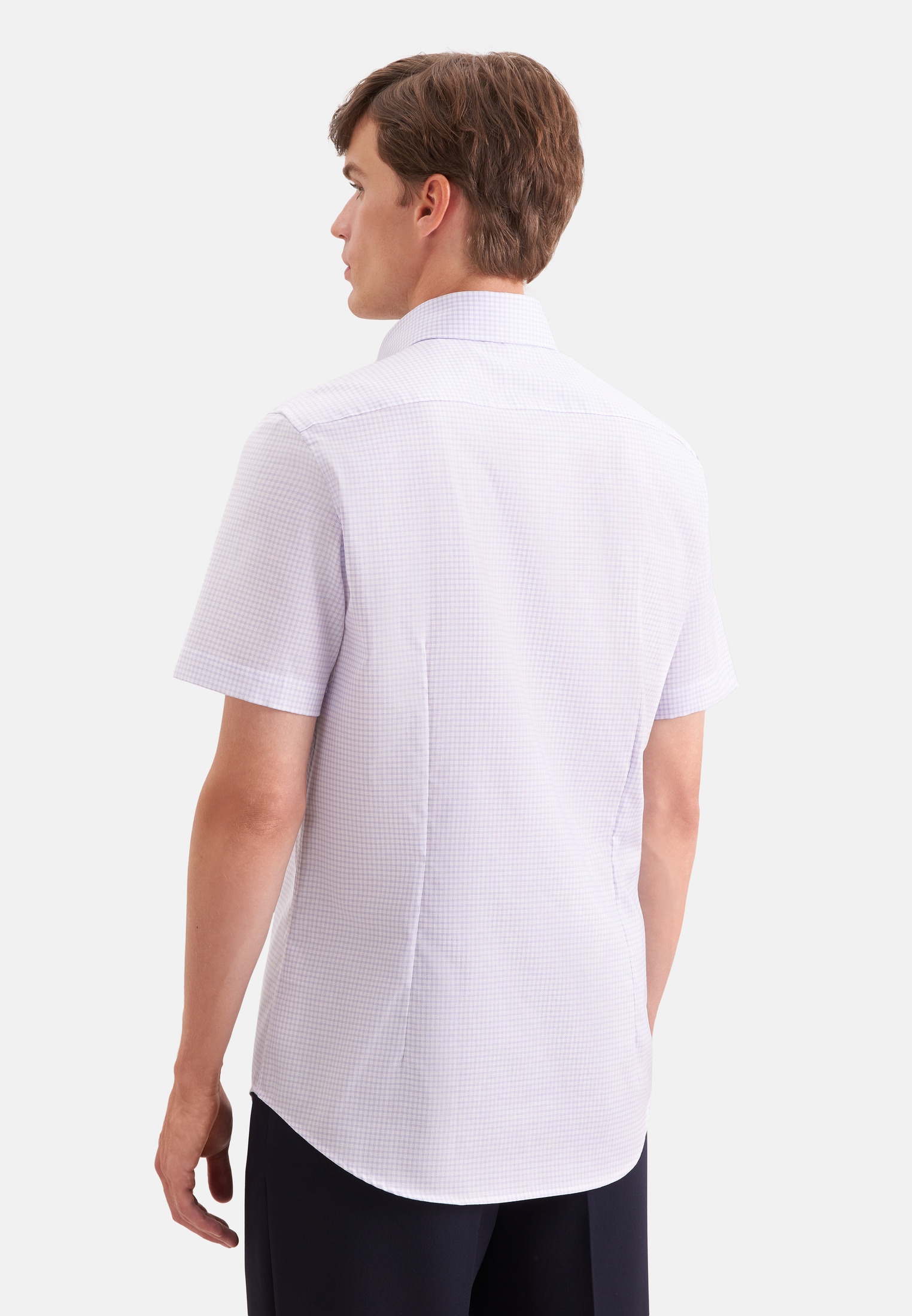 seidensticker Businesshemd »Schwarze Rose« Shaped 1/2 Covered-Button-Down-Kragen Karo