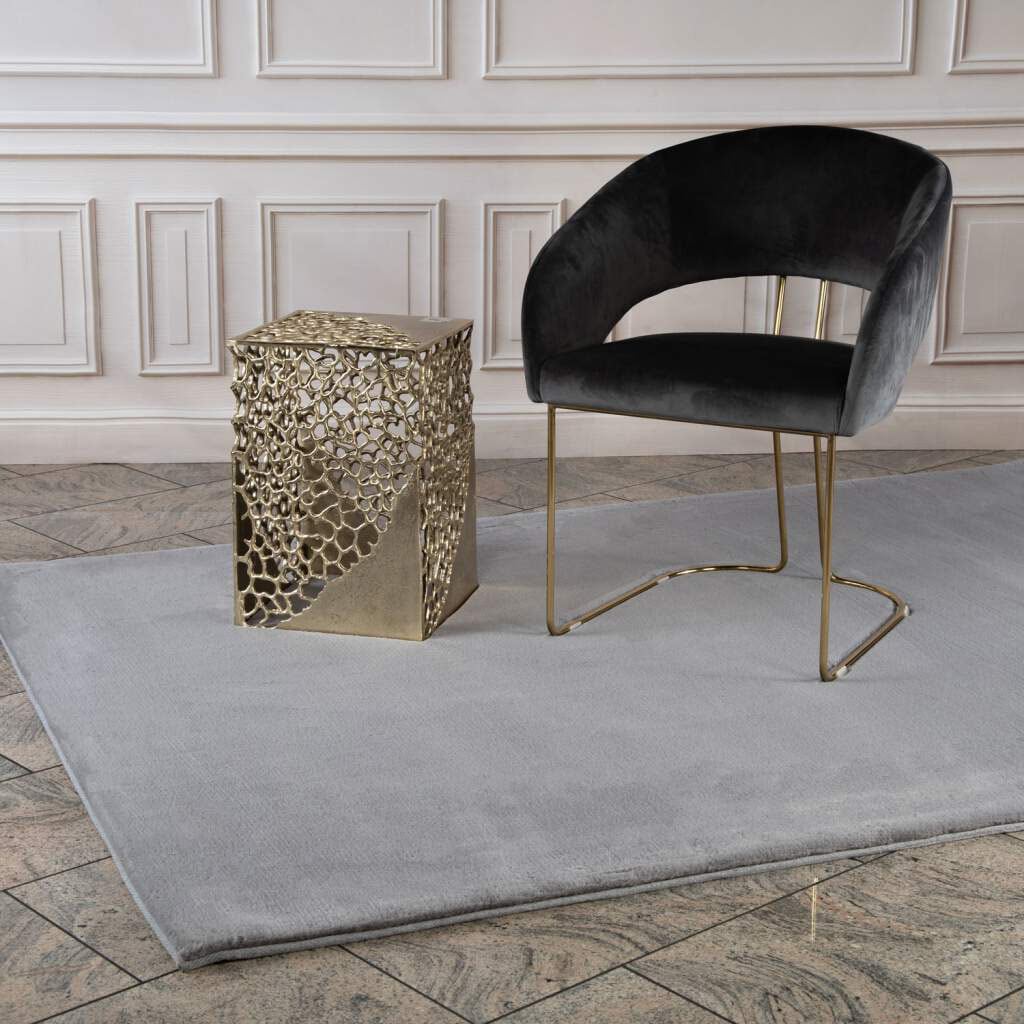 Carpet City Hochflor-Teppich »TOPIA 400« rechteckig 21 mm Höhe Kunstfell-Teppich mit Kaninchenfell-Optik, Haptik, Schlafzimmer