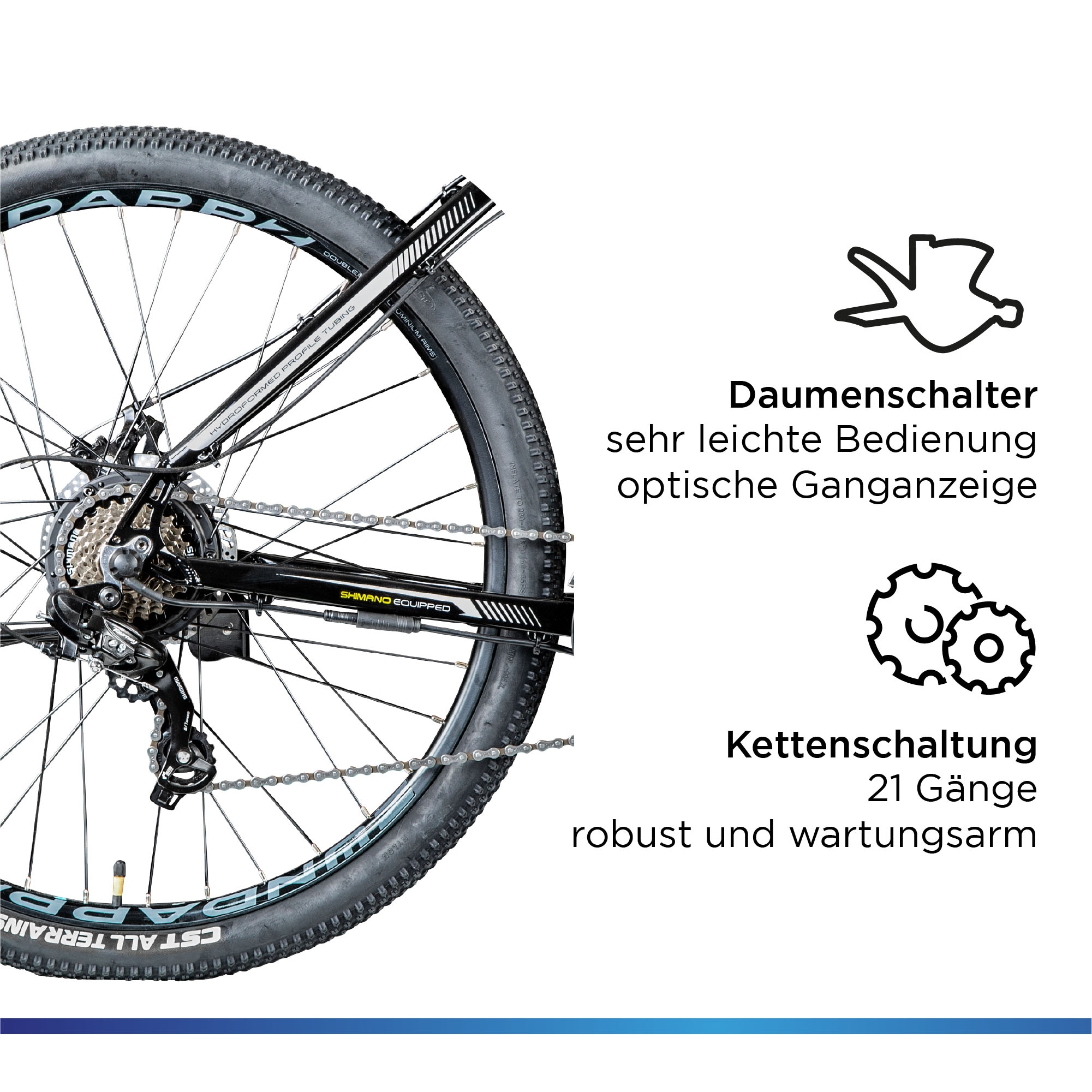 Zündapp E-Bike »Z801«, 21 Gang, Shimano, Tourney RD-TY300, Heckmotor 250 W, Pedelec, Elektrofahrrad für Damen u. Herren, MTB