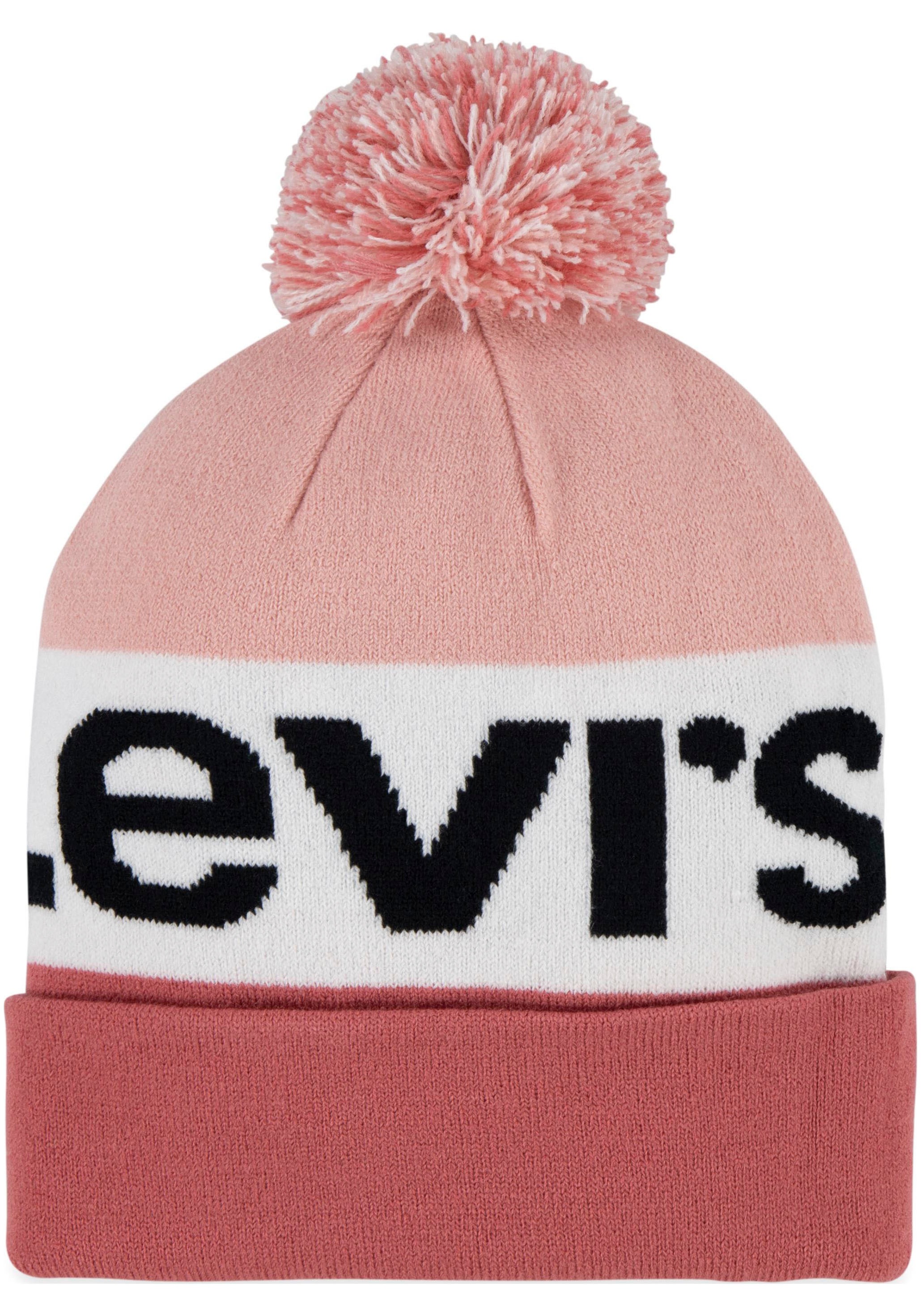 Levi's® Kids Bommelmütze, (Set), und Handschuh im Set