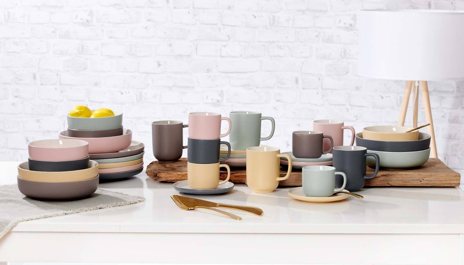 Ritzenhoff & Breker Tasse »Espressotassen mit Untertassen Jasper 100 ml 4er Set« Spülmaschinengeeignet
