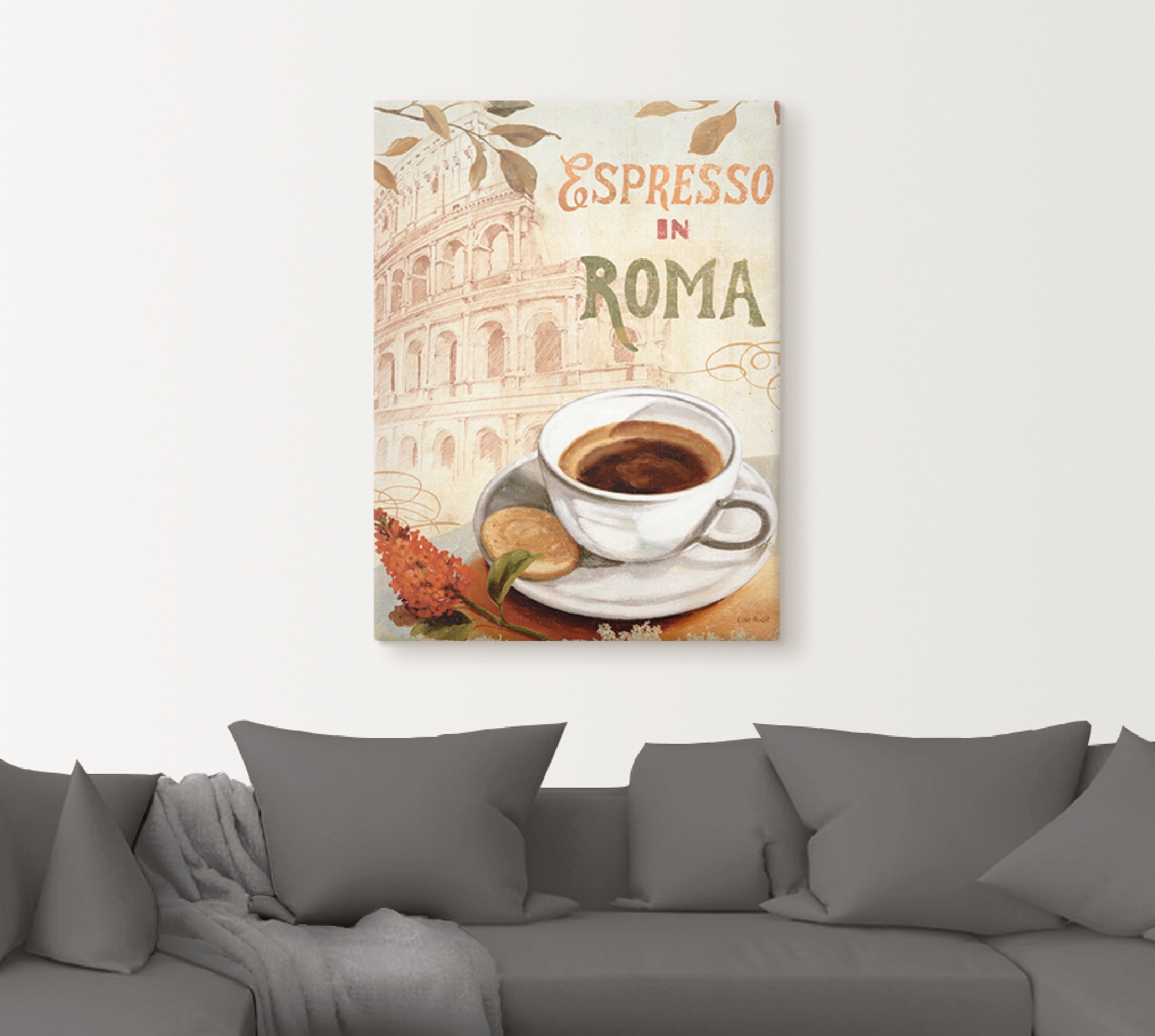 Artland Wandbild »Kaffee in Europa III«, Getränke, (1 St.), als Leinwandbild, Wandaufkleber in verschied. Größen