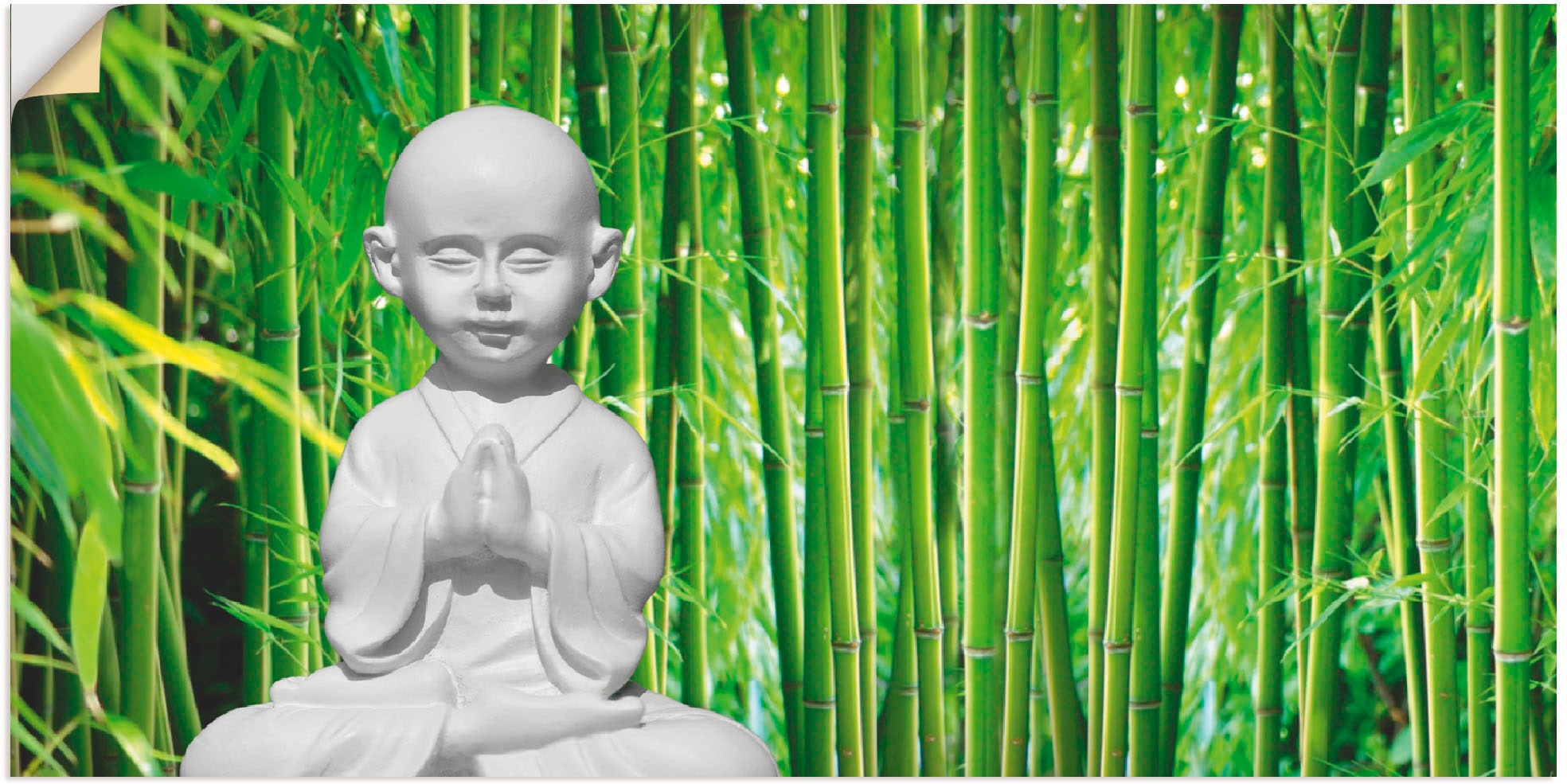 Wandfolie »Buddha mit Bambus«, Religion, (1 St.), selbstklebend