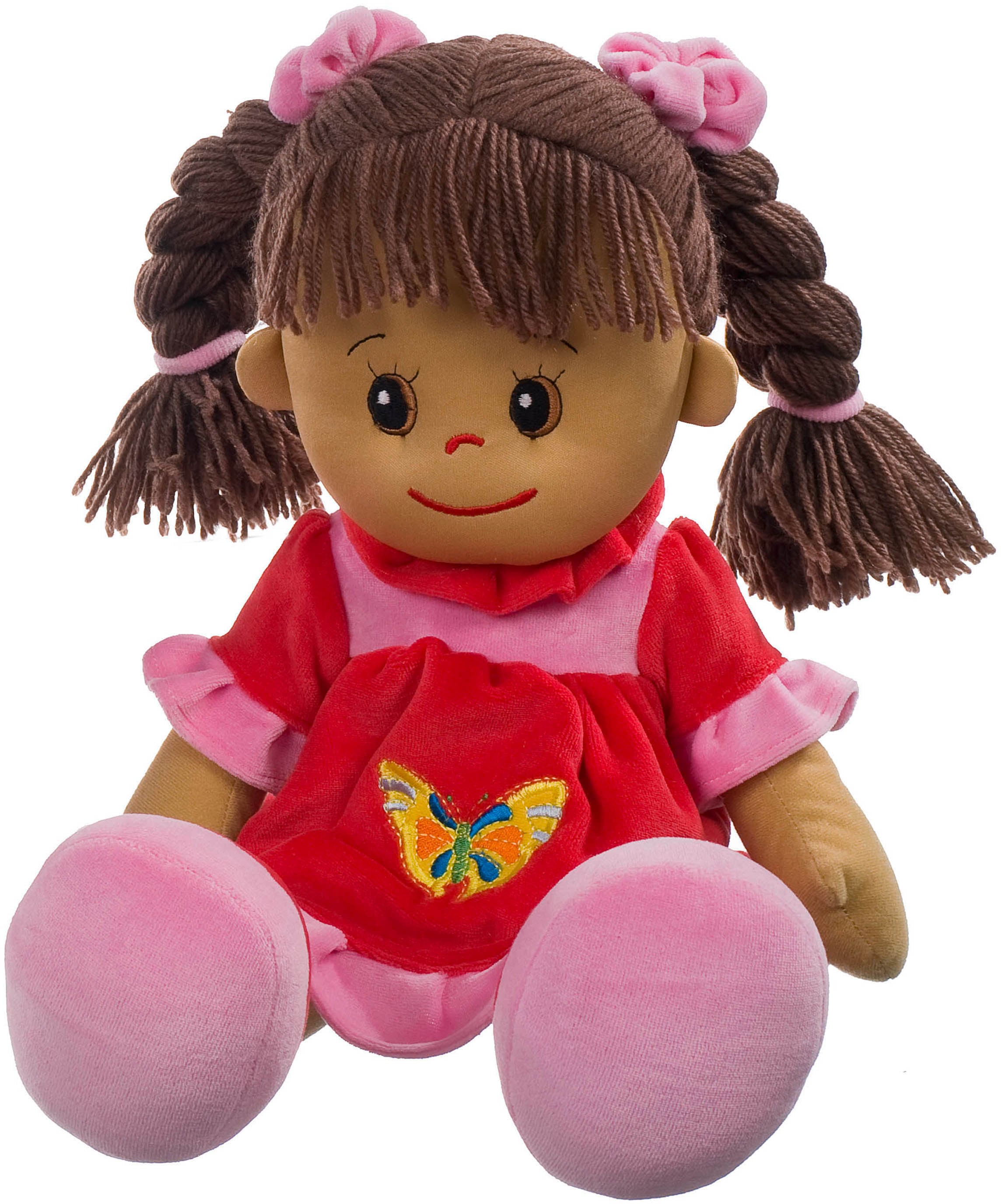 Heunec® Stoffpuppe »Poupetta Lucy mit braunem Haar 50 cm«, (1 tlg.)
