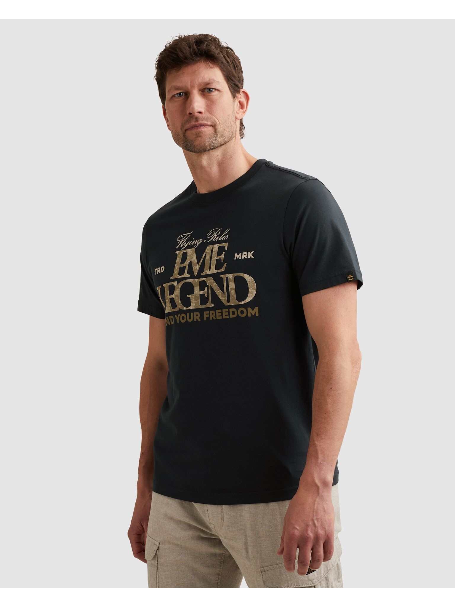 PME LEGEND T-Shirt »Short sleeve r-neck big print« Regular Fit, Kurzarm, lässiger Stil