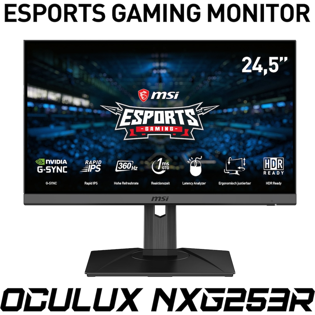 MSI Gaming-LED-Monitor »Oculux NXG253R E-Sports«, 62,2 cm/25 Zoll, 1920 x 1080 px, Full HD, 1 ms Reaktionszeit, 360 Hz