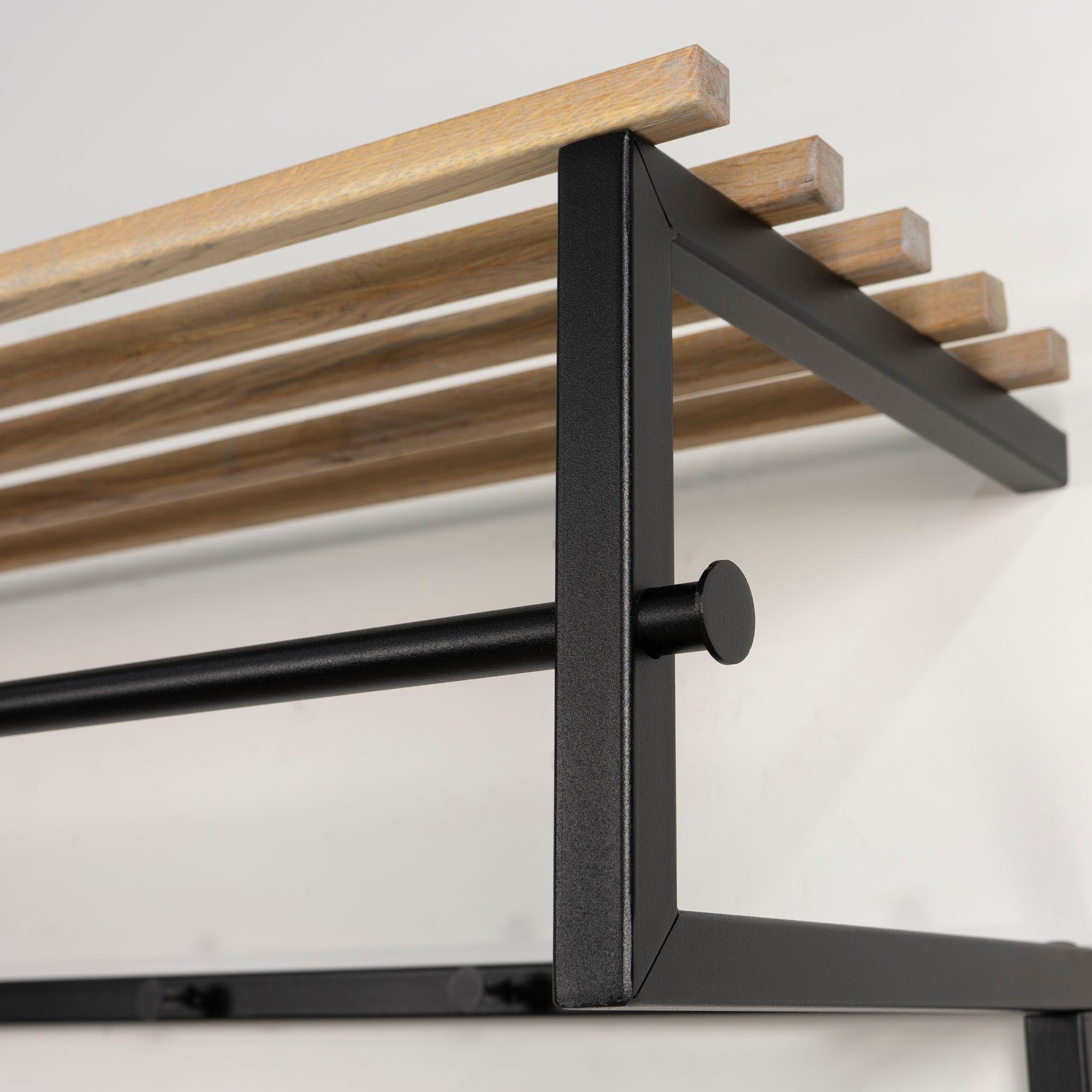 Spinder Design Garderobenleiste, Metall, Breite 100 cm, Familien-Garderobe, 11 Haken