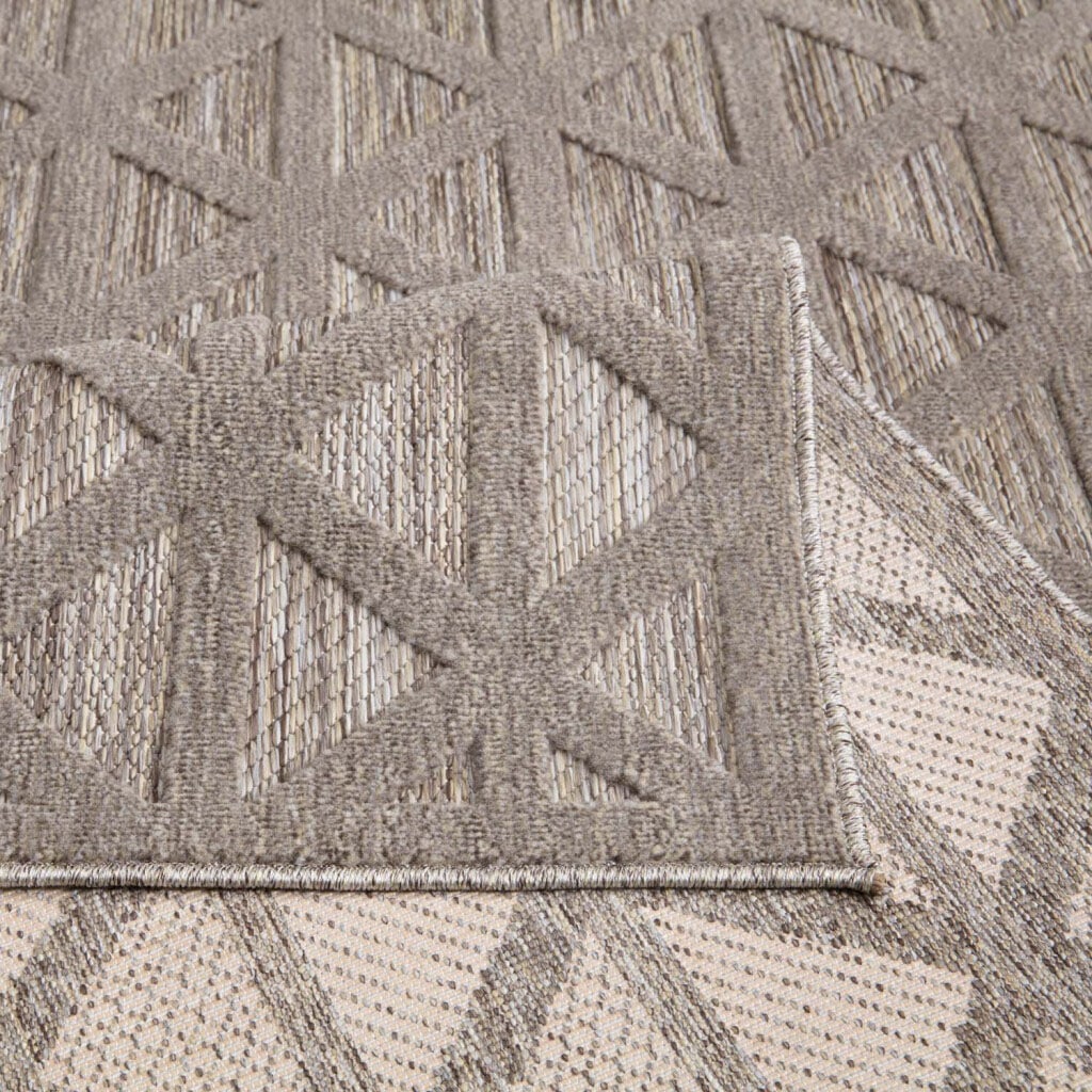 Carpet City Teppich »In-& Outdoorteppich Santorini 446, 3D-Effekt, Geo-Muster«, rechteckig, 5 mm Höhe, Wetterfest & UV-beständig für Terrasse, Balkon, Küche, Flur