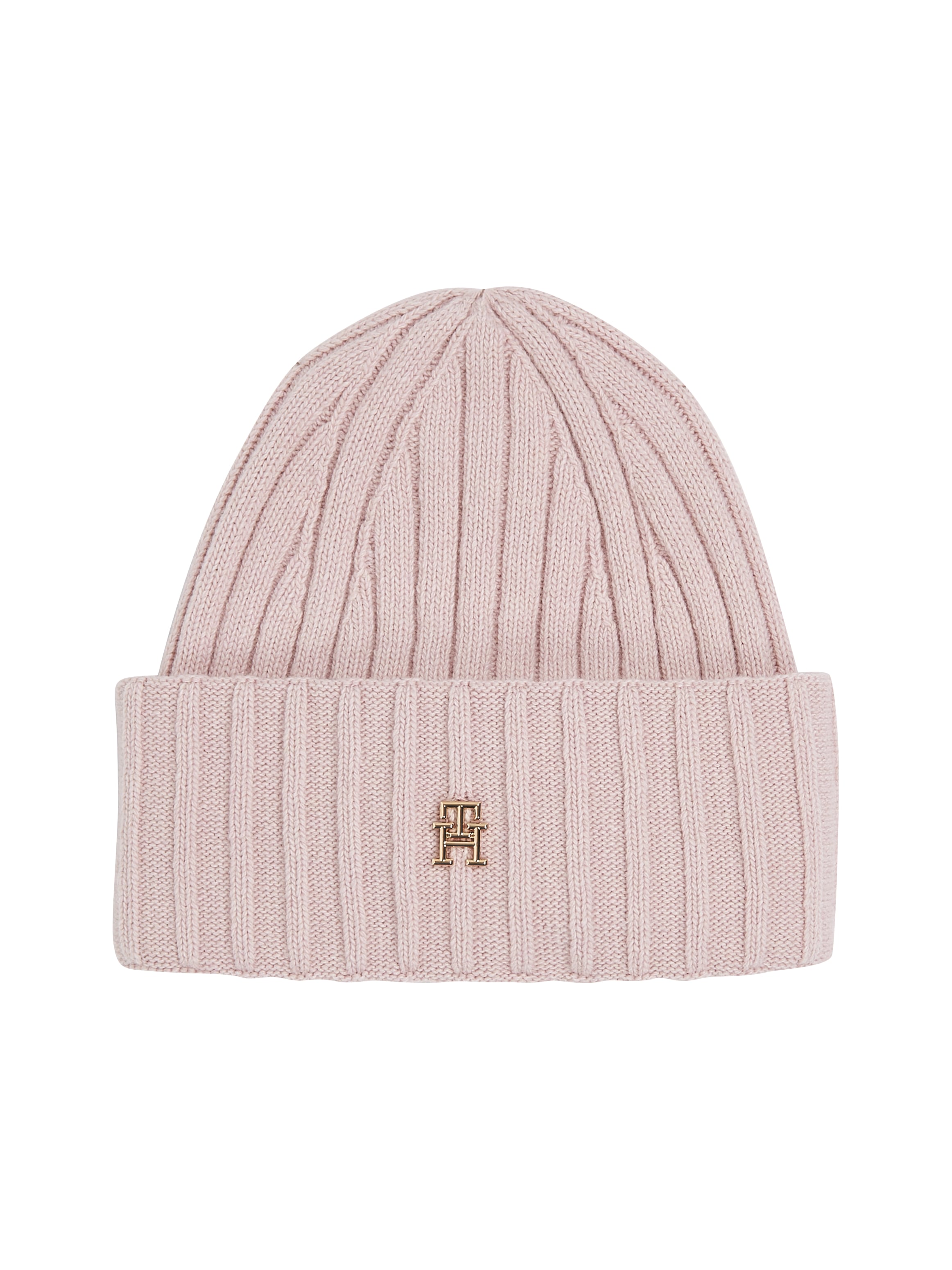 Tommy Hilfiger Strickmütze »ESSENTIAL CHIC BEANIE«, mit Markenlabel aus Metall