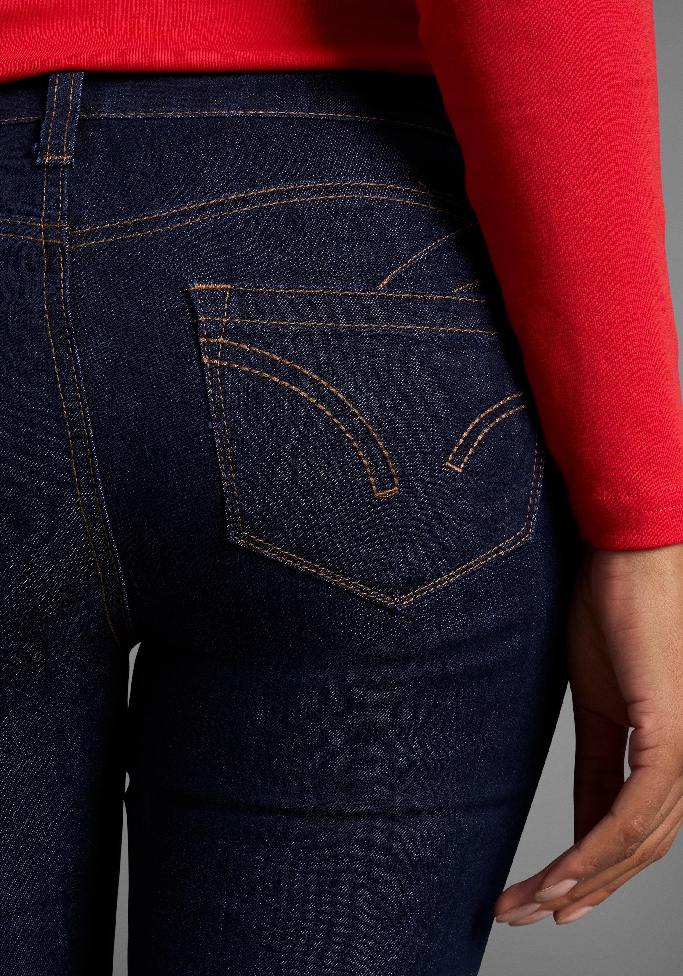 Arizona Skinny-fit-Jeans »Shaping«, skinny Passform, normale Leibhöhe, in Stretch-Qualität, Used-Look