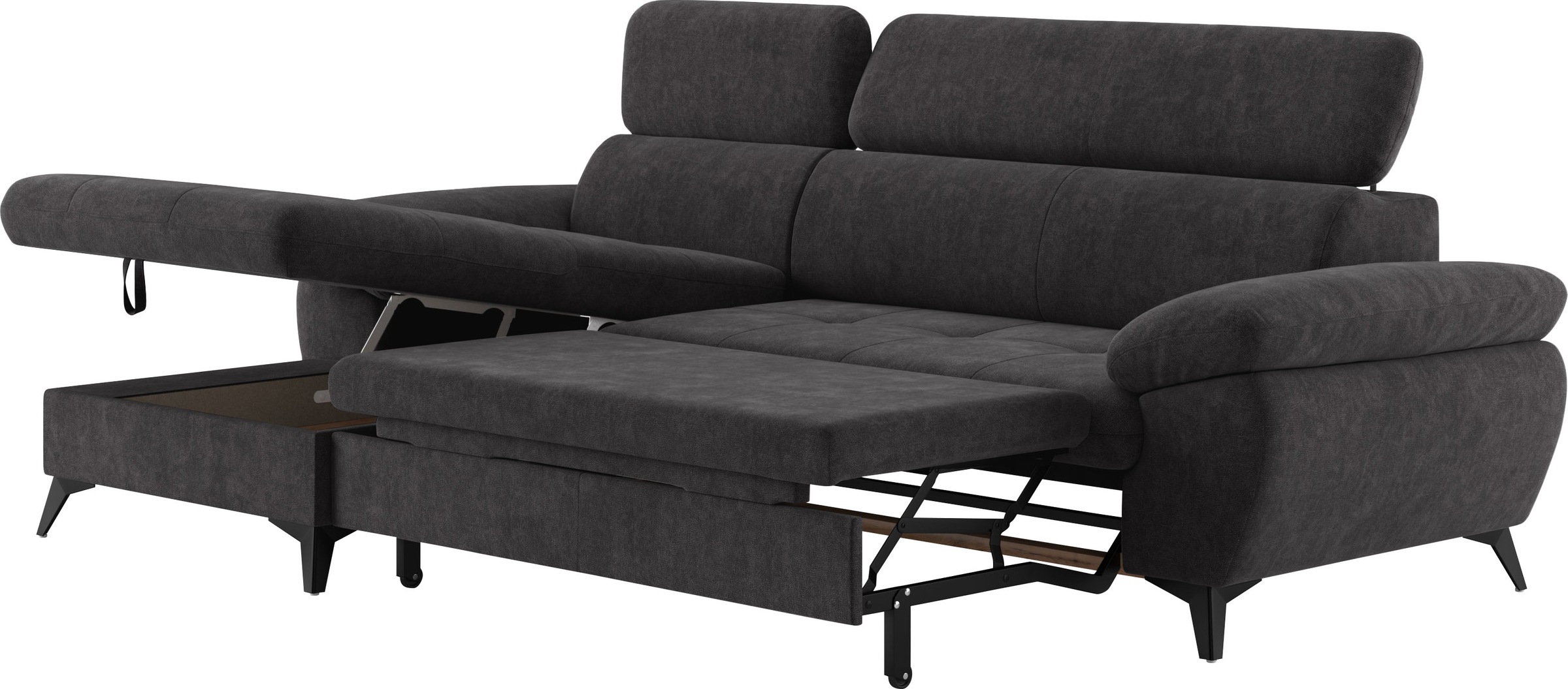 COTTA Ecksofa »Hudson L-Form«, mit Kopfteilverstellung, wahlweise mit Bettfunktion & Bettkasten