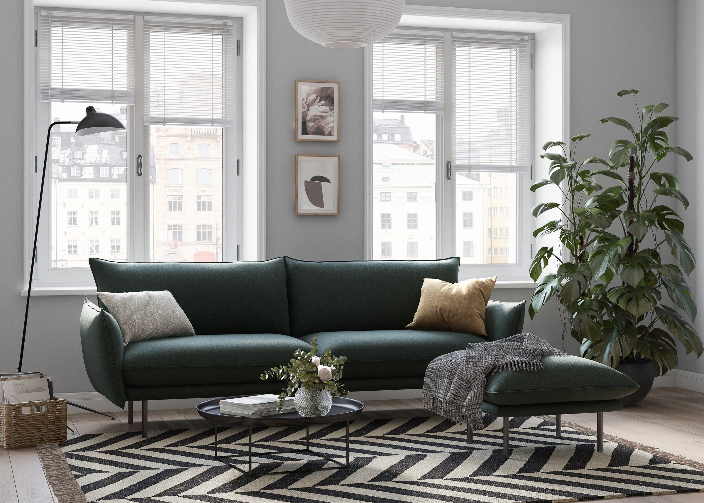 andas Polsterhocker »Stine«, Besonderes Design durch Kissenoptik und Keder, by Morten Georgsen