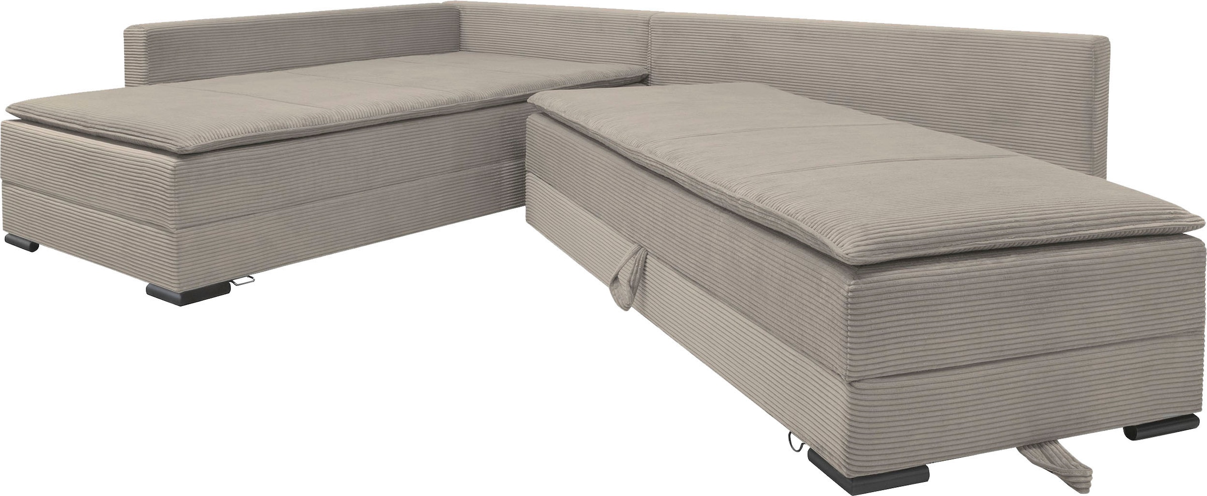 INOSIGN Ecksofa »Night & Day L-Form mit Dauer-Schlaffunktion, Cord-Bezug!« inklusive Bettfunktion und Bettkasten