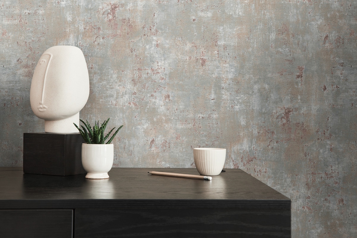 living walls Vliestapete »Stories of Life Betonoptik Tapete Metallic Grau Bronze« Metall-Effekte | gemustert | metallic strukturiert glänzende Vliestapete für Tapeten Wohnzimmer Schlafzimmer modern Flur