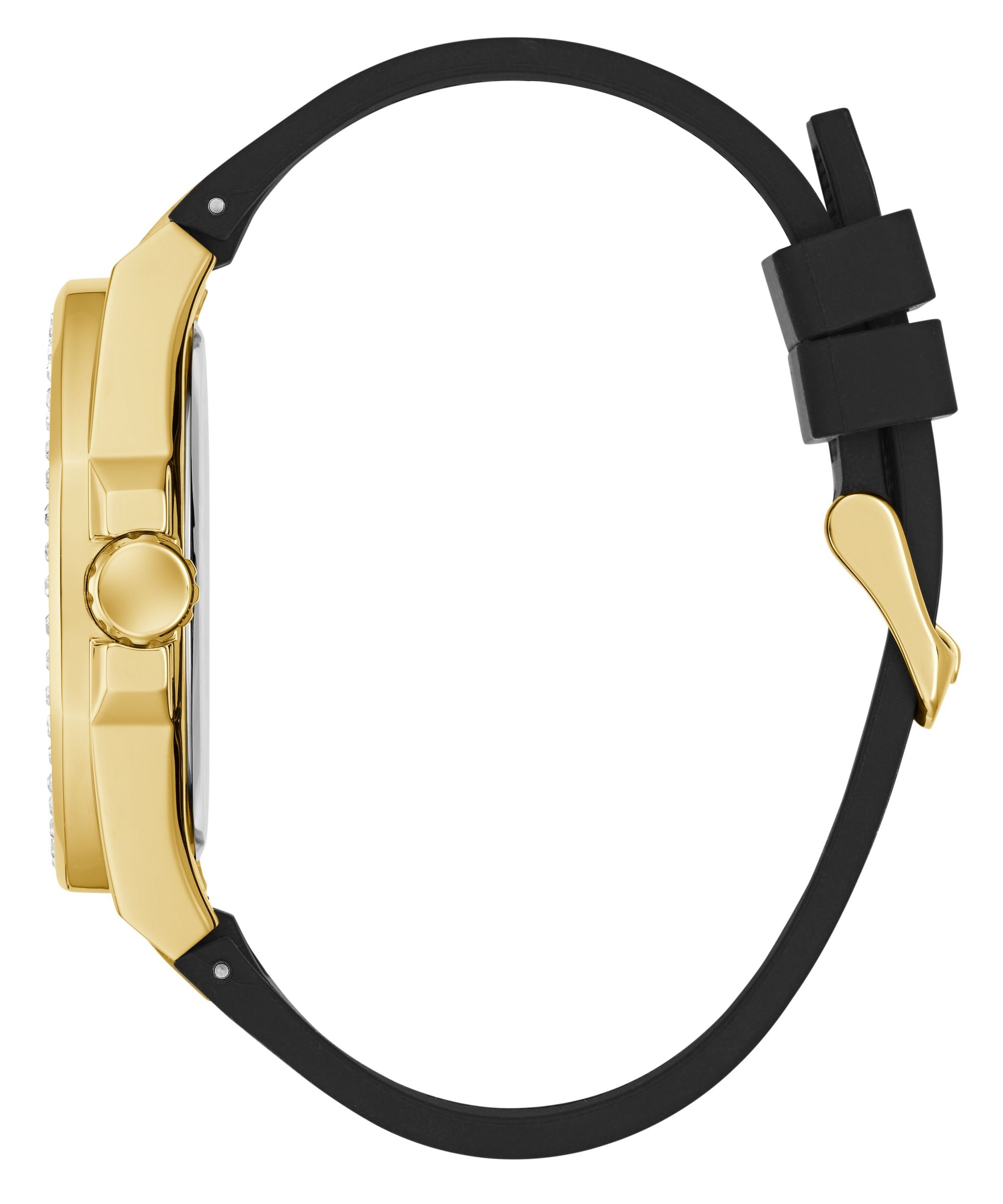 Guess Quarzuhr »EMPIRE« Armbanduhr, Herrenuhr, Silikonarmband, analog, Wochentag, Tag