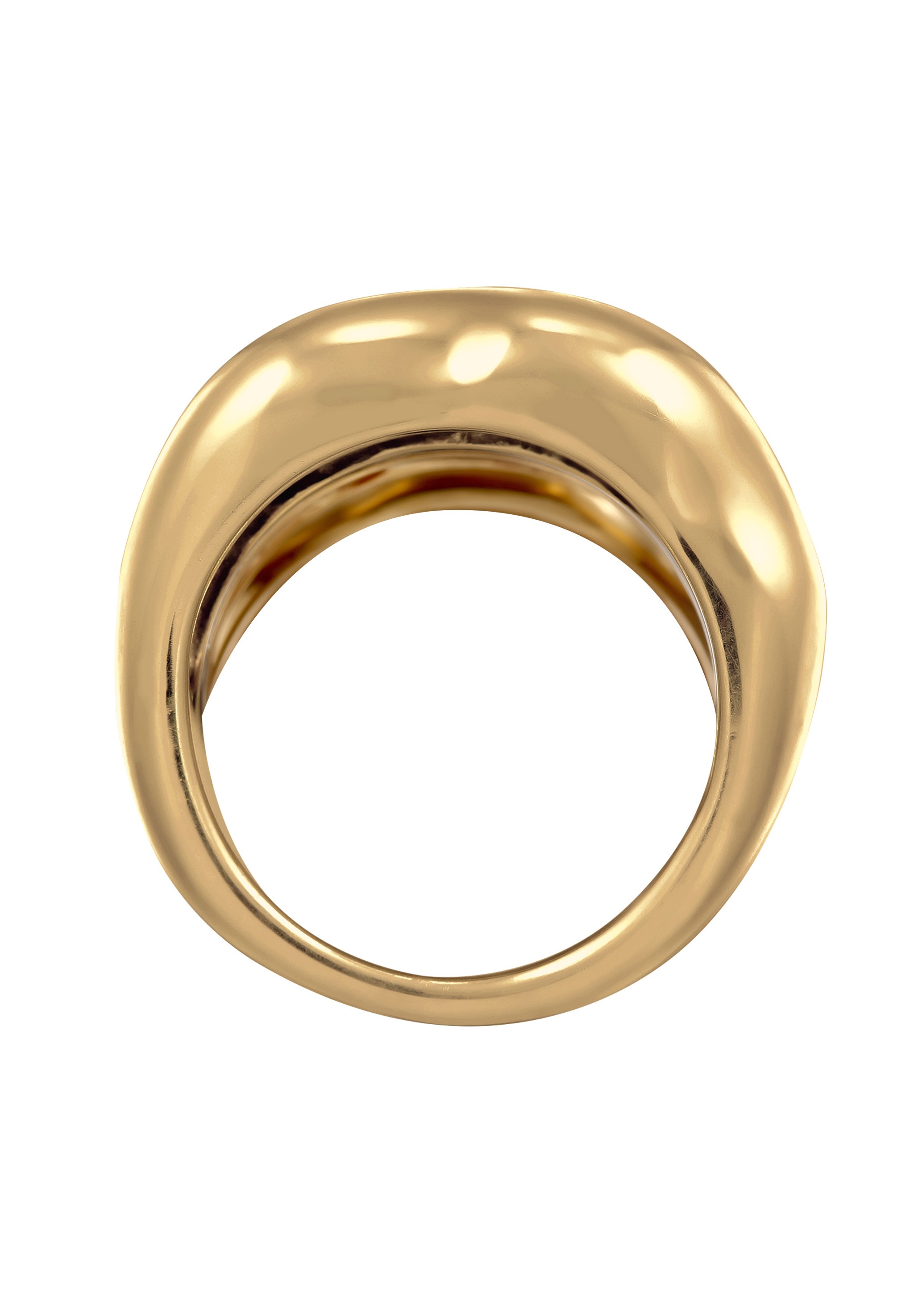 Elli Premium Silberring »Ring Bandring Bicolor Organic Look 925 Sterling Silber vergoldet«