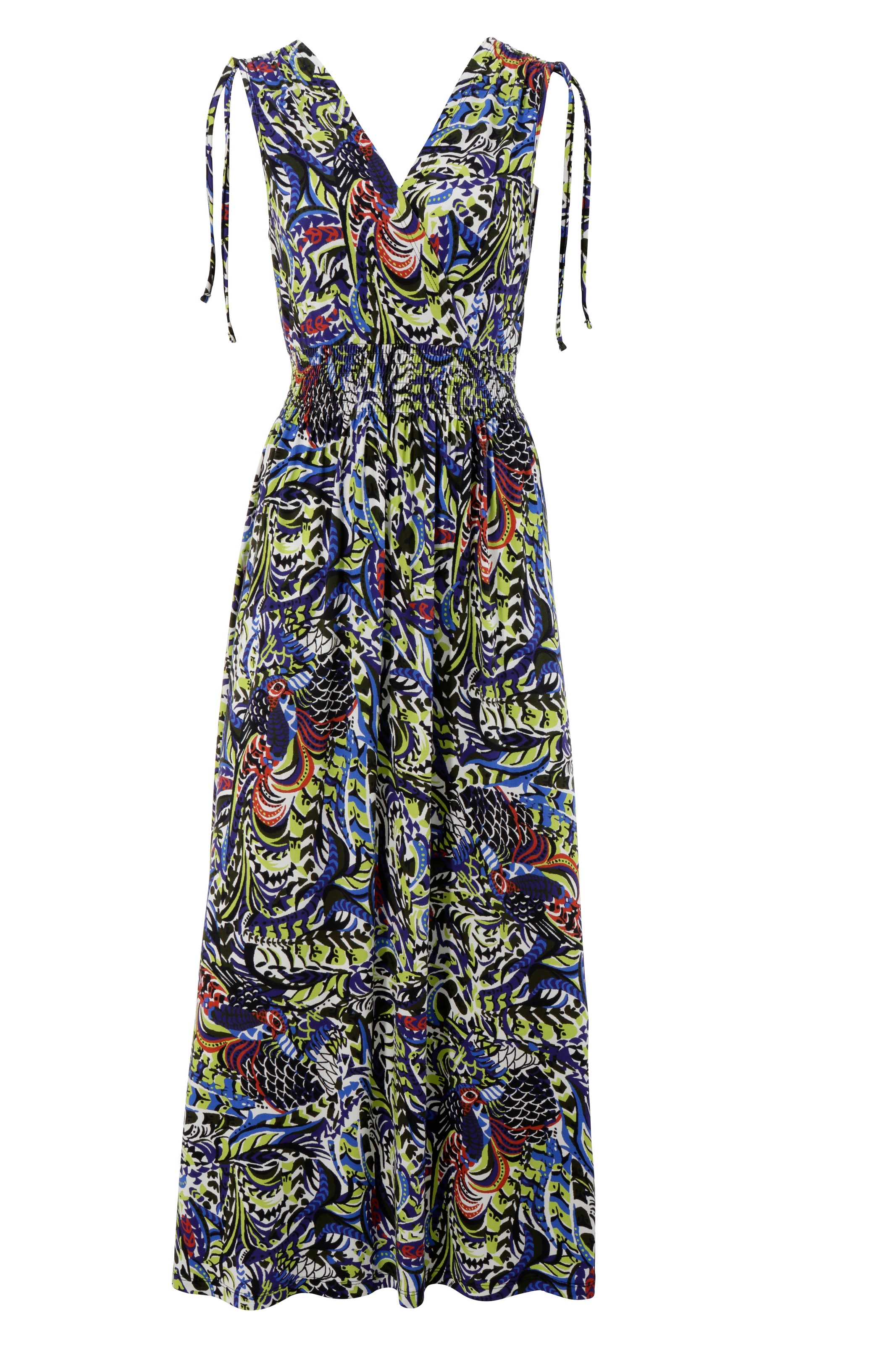 Aniston SELECTED Maxikleid, mit breiten Trägern zum Raffen