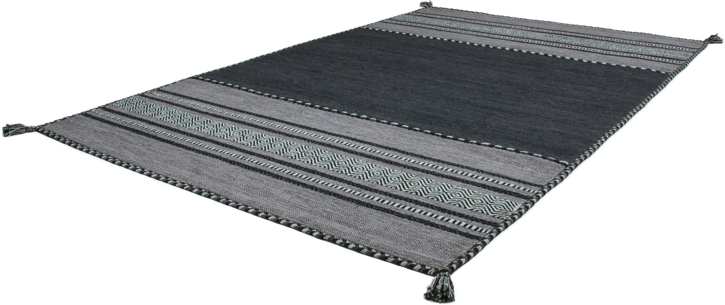 Kayoom Teppich »Alhambra 335«, rechteckig, 5 mm Höhe, Maschinell gewebter Flachflor-Teppich, 100% Baumwolle, Ethno-Design