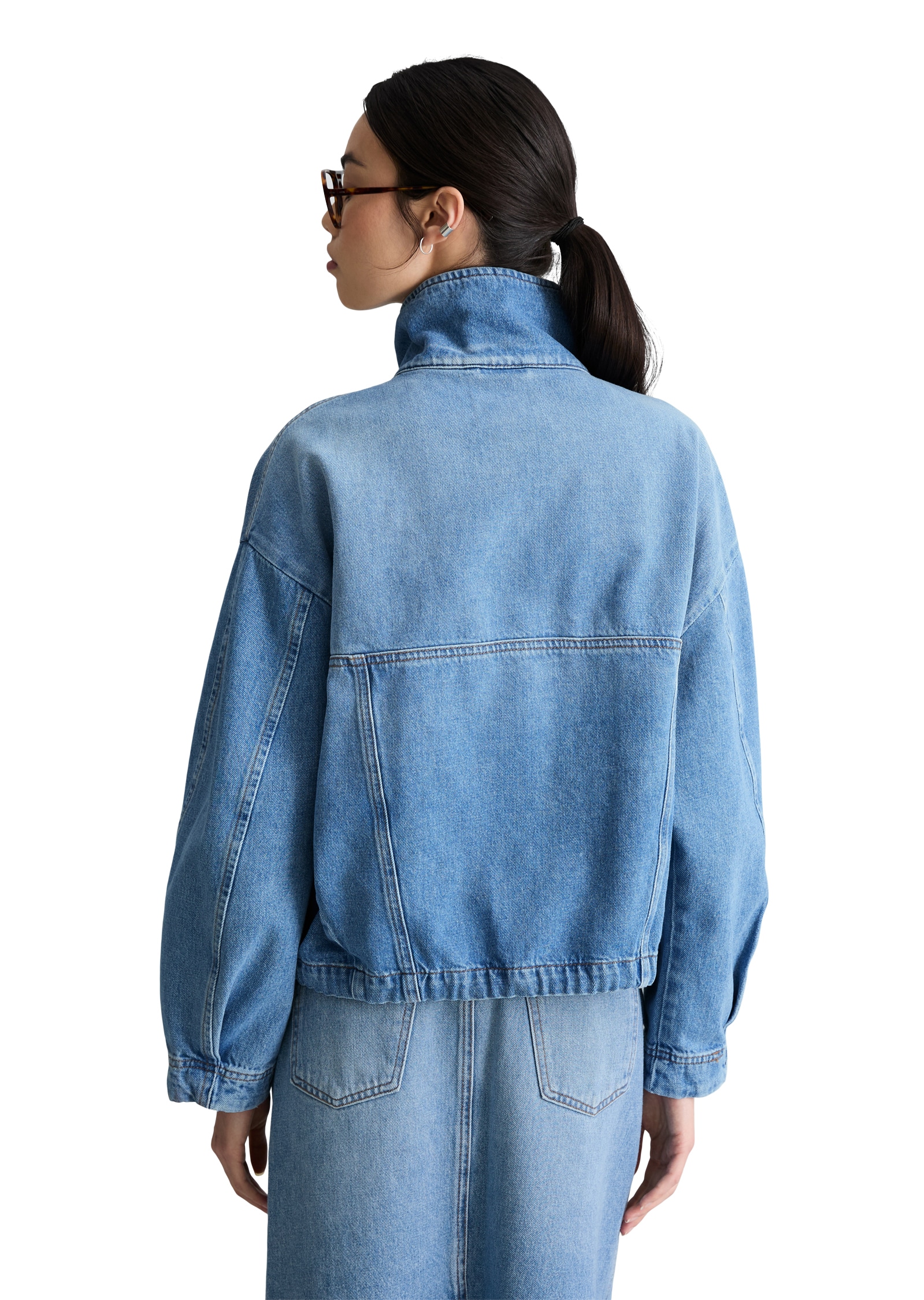 Marc O'Polo DENIM Jeansjacke Funnel-Neck-Jeansblouson oversize
