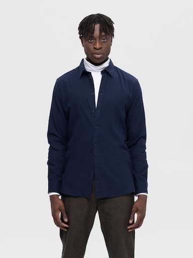 SELECTED HOMME Langarmhemd »SLHSLIMOWEN-FLANNEL SHIRT LS NOOS«