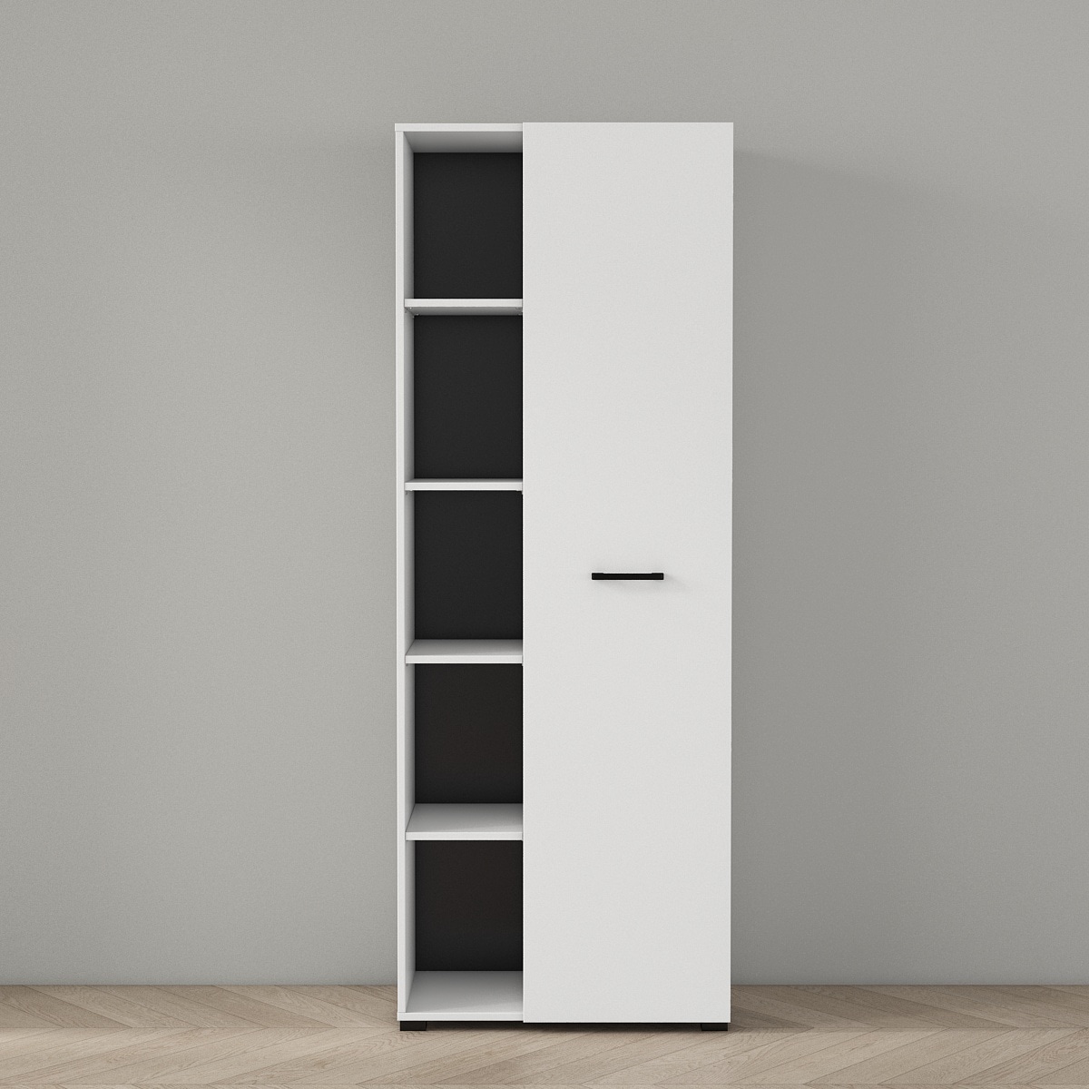 OTTO home Aktenschrank »Moid, moderner Mehrzweckschrank,« Maße: 64,5x41,5x175 cm, 5 Fächer mit viel Stauraum