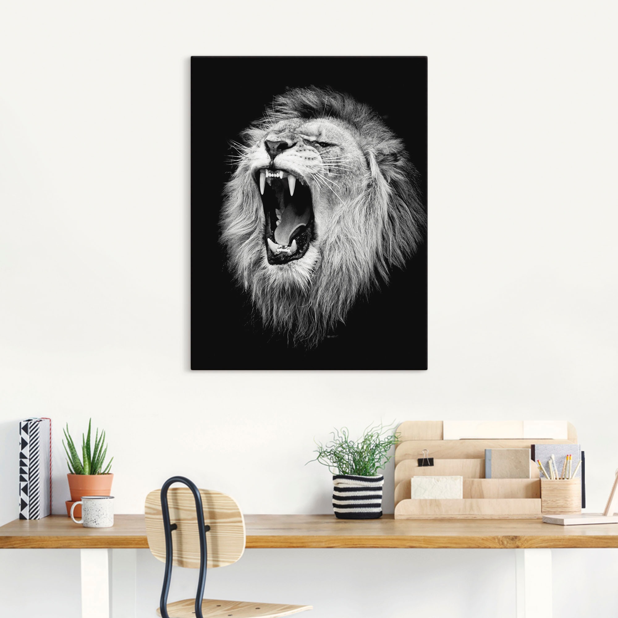 Artland Wandbild »Der Löwe«, Wildtiere, (1 St.), als Alubild, Outdoorbild, Leinwandbild, Poster, Wandaufkleber