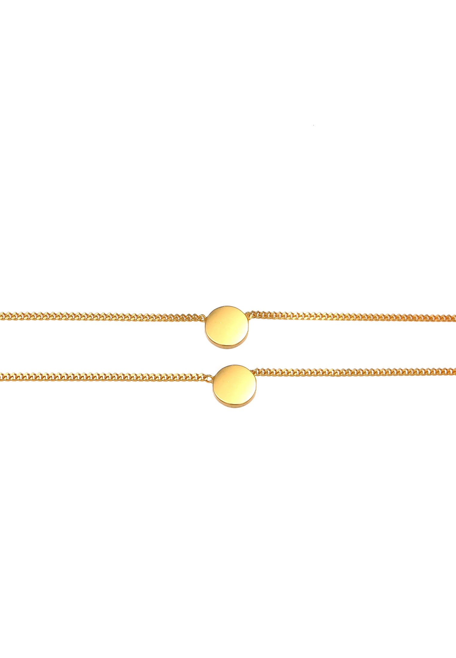Elli Choker »Halskette Choker Layering Disc Kreis Geo 925 Silber«