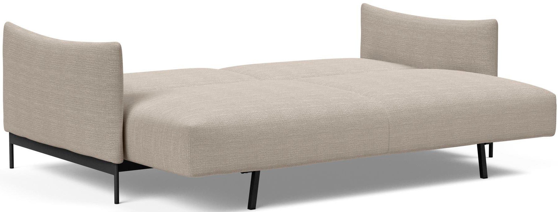 INNOVATION LIVING ™ Schlafsofa »MALLOY innovativ, komfortabel und bequem, modernes Design«, hohe Rückenlehne, schmale Armlehnen, inklusive Bettaufbewahrung