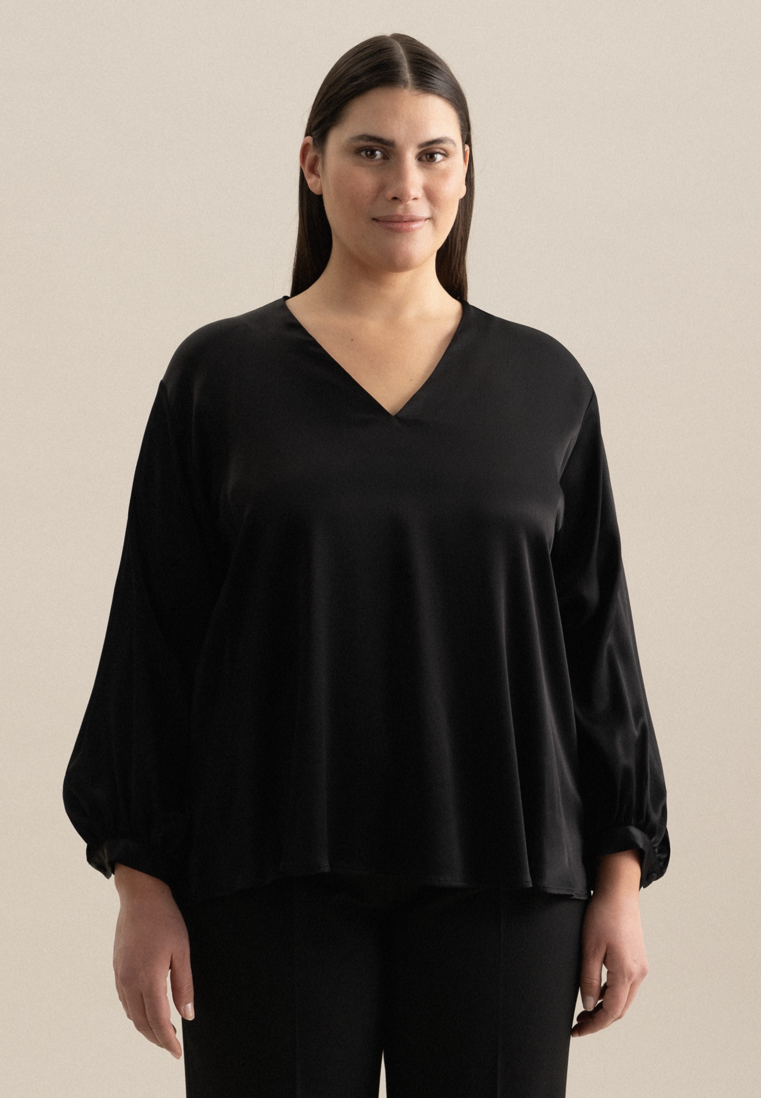 Klassische Bluse »Schwarze Rose«, Tunika Uni