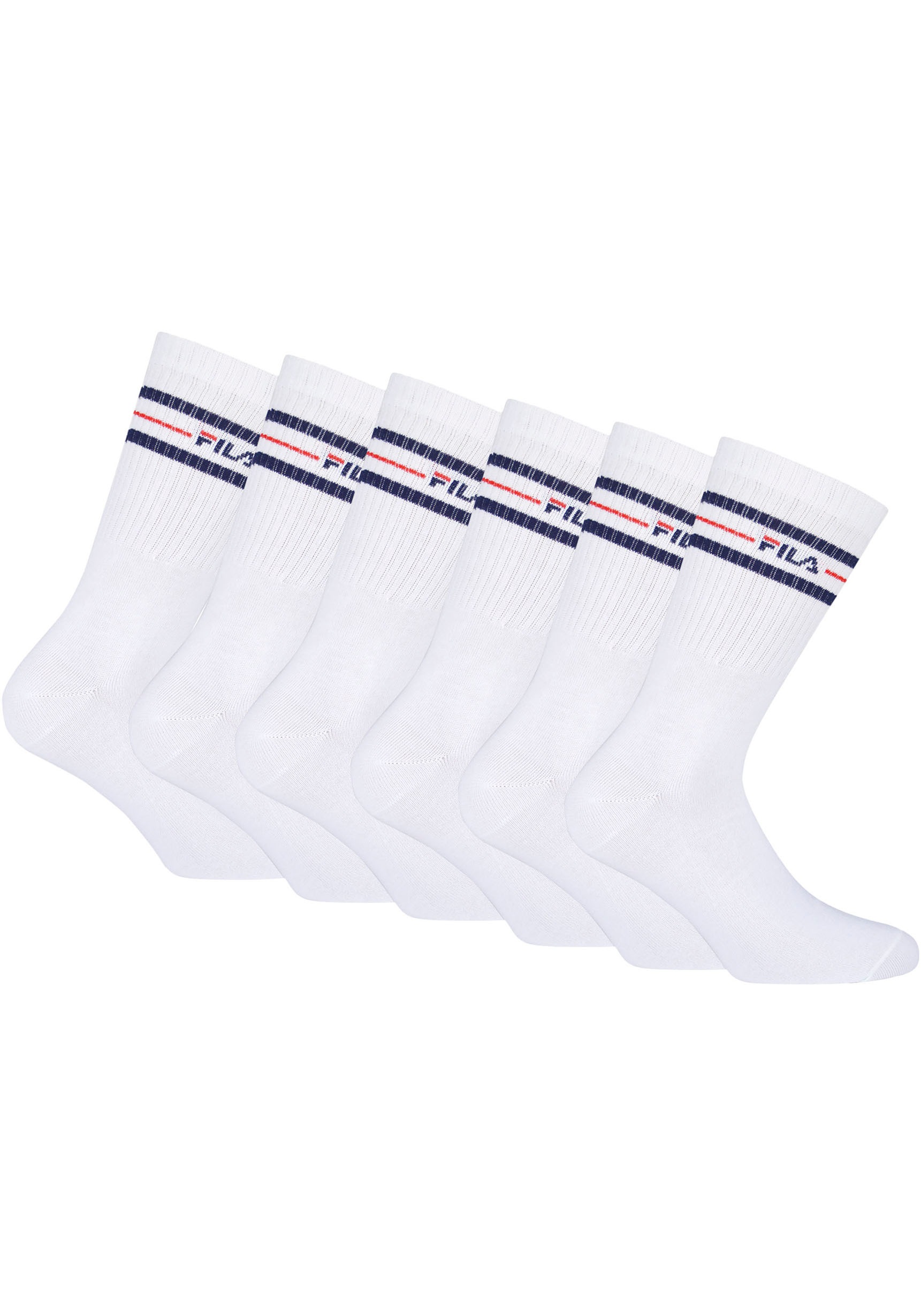 Fila Sportsocken, (6er Pack), mit eingestricktem Logo