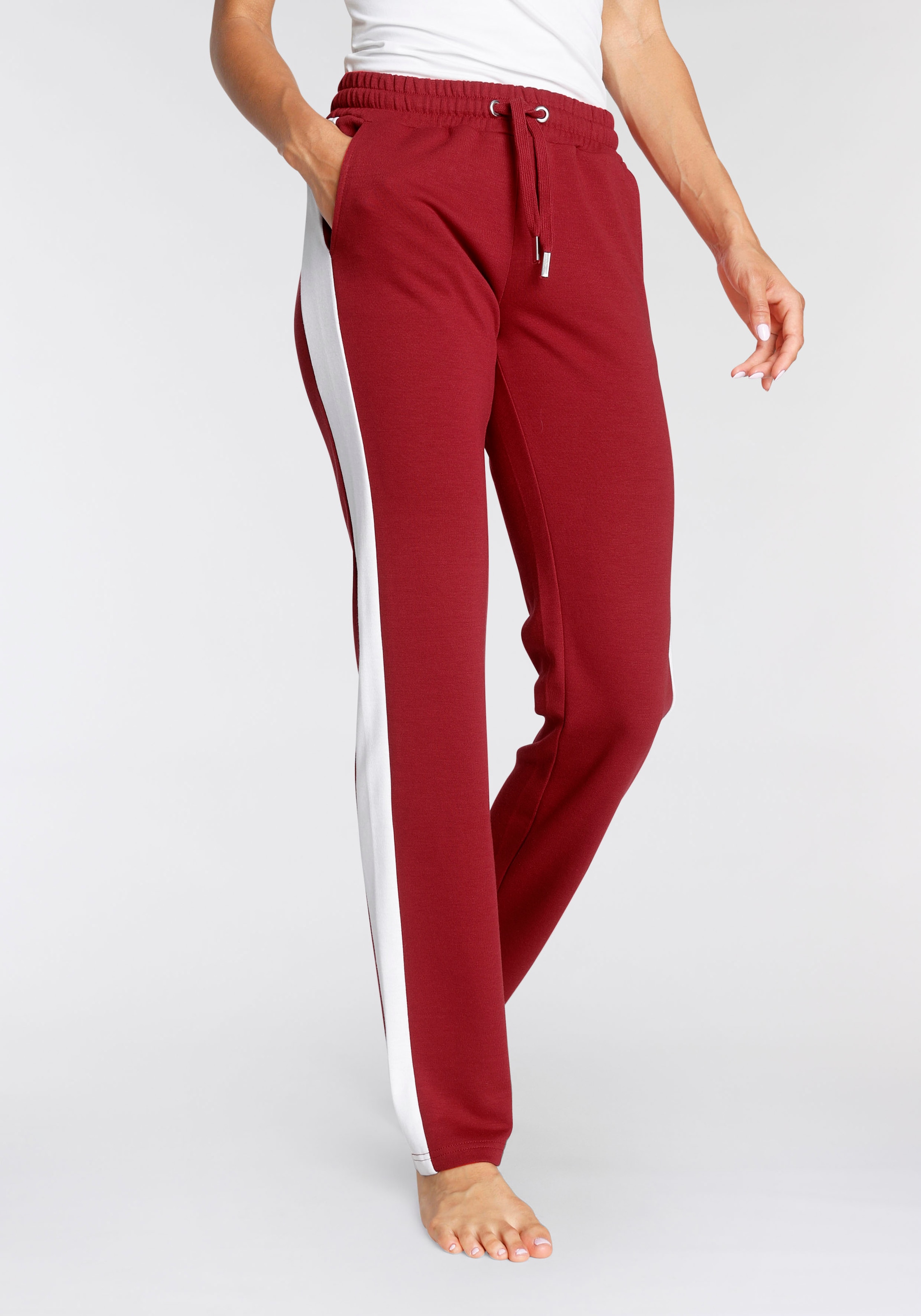 H.I.S Relaxhose, mit weißem Seitenstreifen und Logodruck, Loungeanzug
