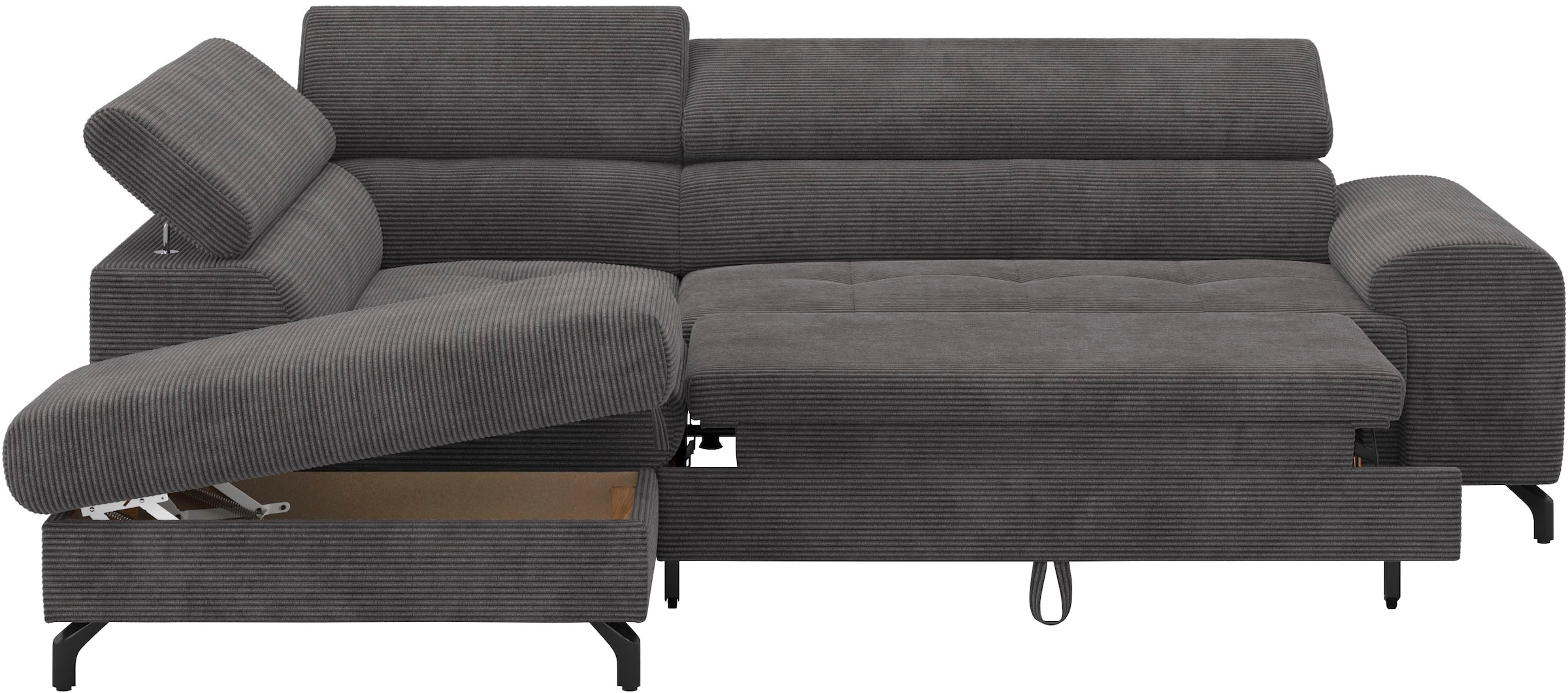 COTTA Ecksofa »Aura L-Form«, mit Schlaffunktion, Bettkasten und Kopfteilverstellung