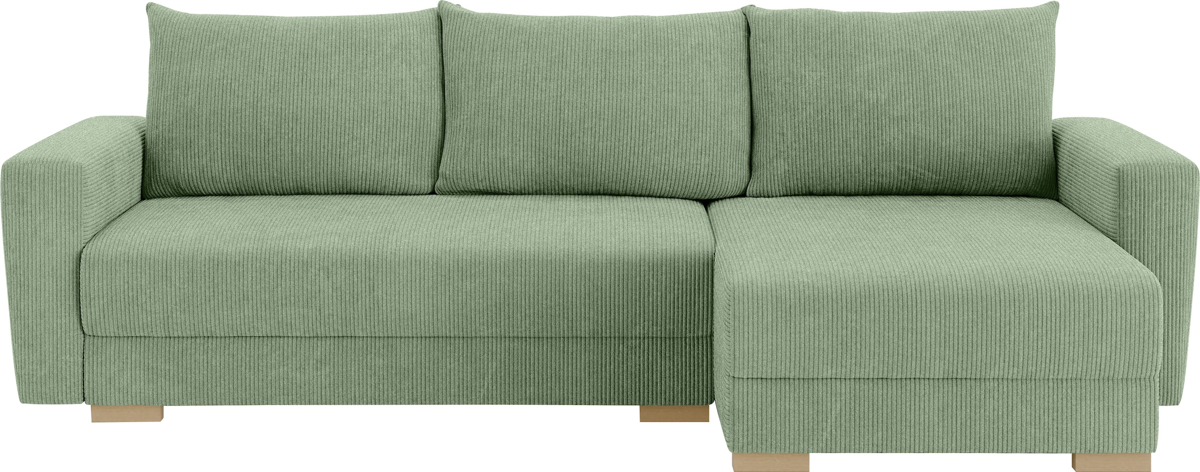 INOSIGN Ecksofa »MAGHERA universell Schlafsofa mit Bettkasten, Maße B/T/H: 255/142/84cm«, L-Form mit Recamiere rechts oder links montierbar, hoher Sitzkomfort