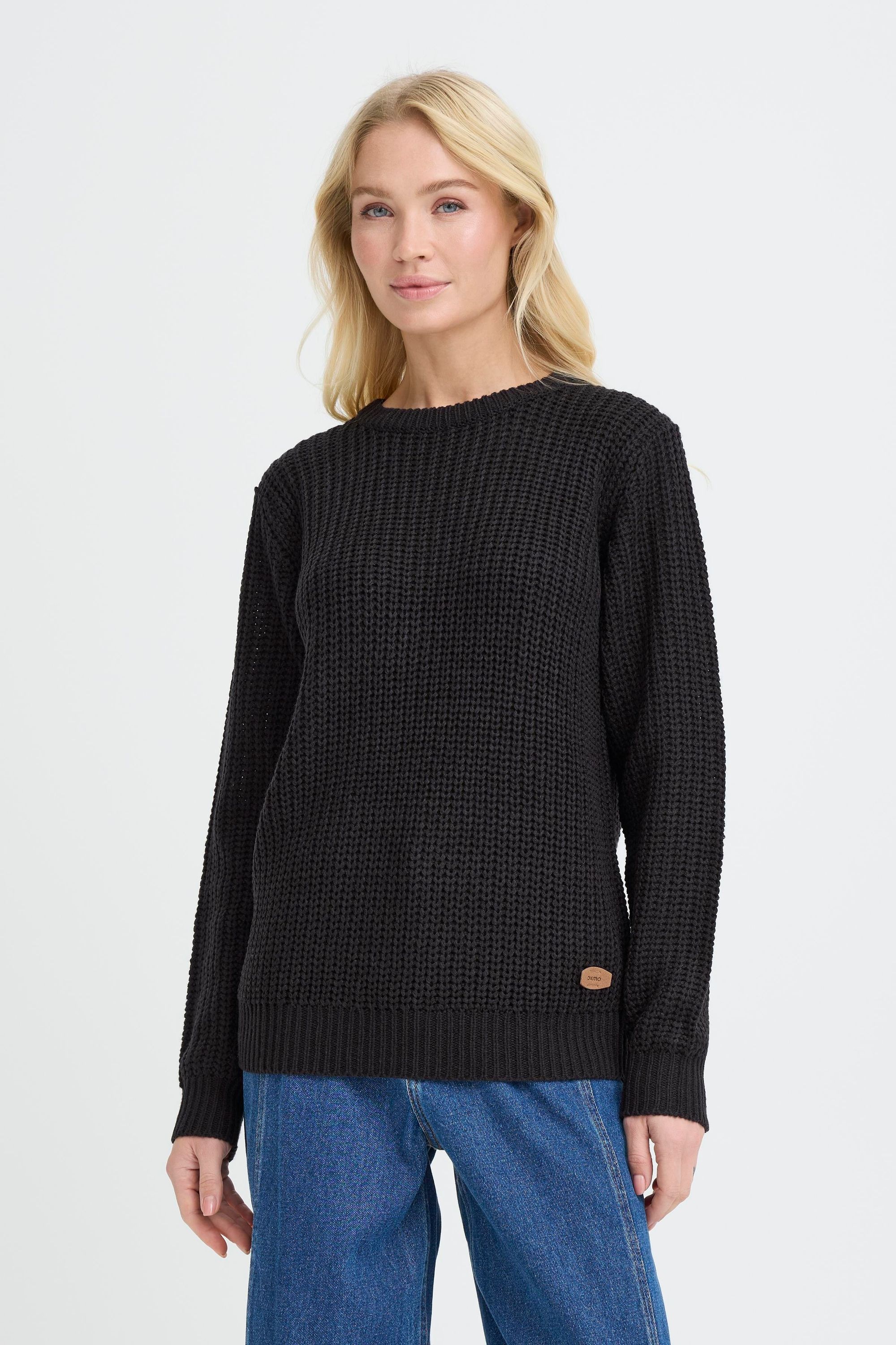 OXMO Strickfleece-Pullover »Strickpullover OXEDNA ONECK«