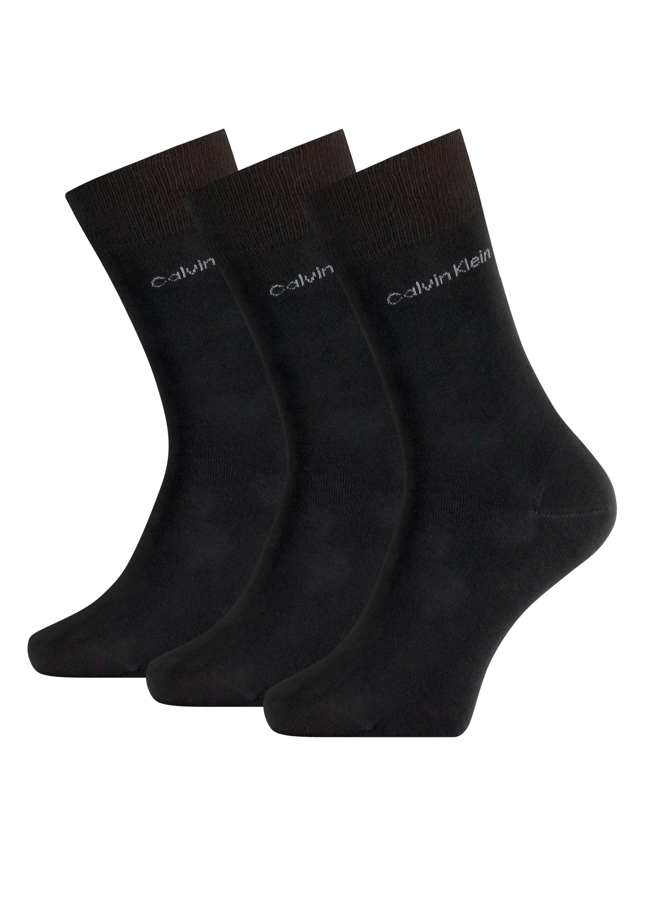 Calvin Klein Socken, (3 Paar), mit Markenschriftzug