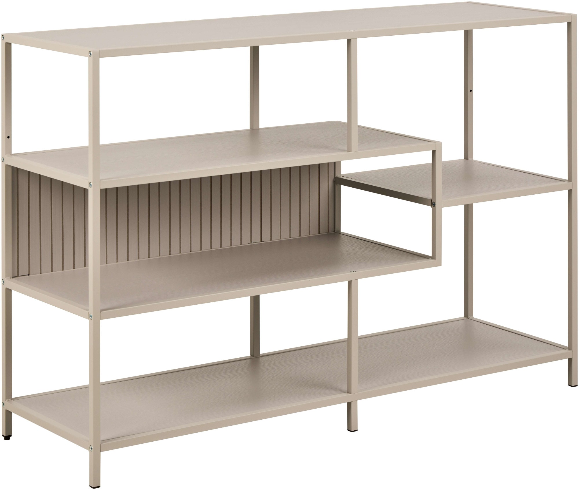 ACTONA GROUP Bücherregal »Seaford - Mehrzweckregal & Raumteiler, modern, Metall« 114x35x78 cm,  Asymmetrisch, stabil & viel Stauraum, zeitloses Design, 6 Regalböden