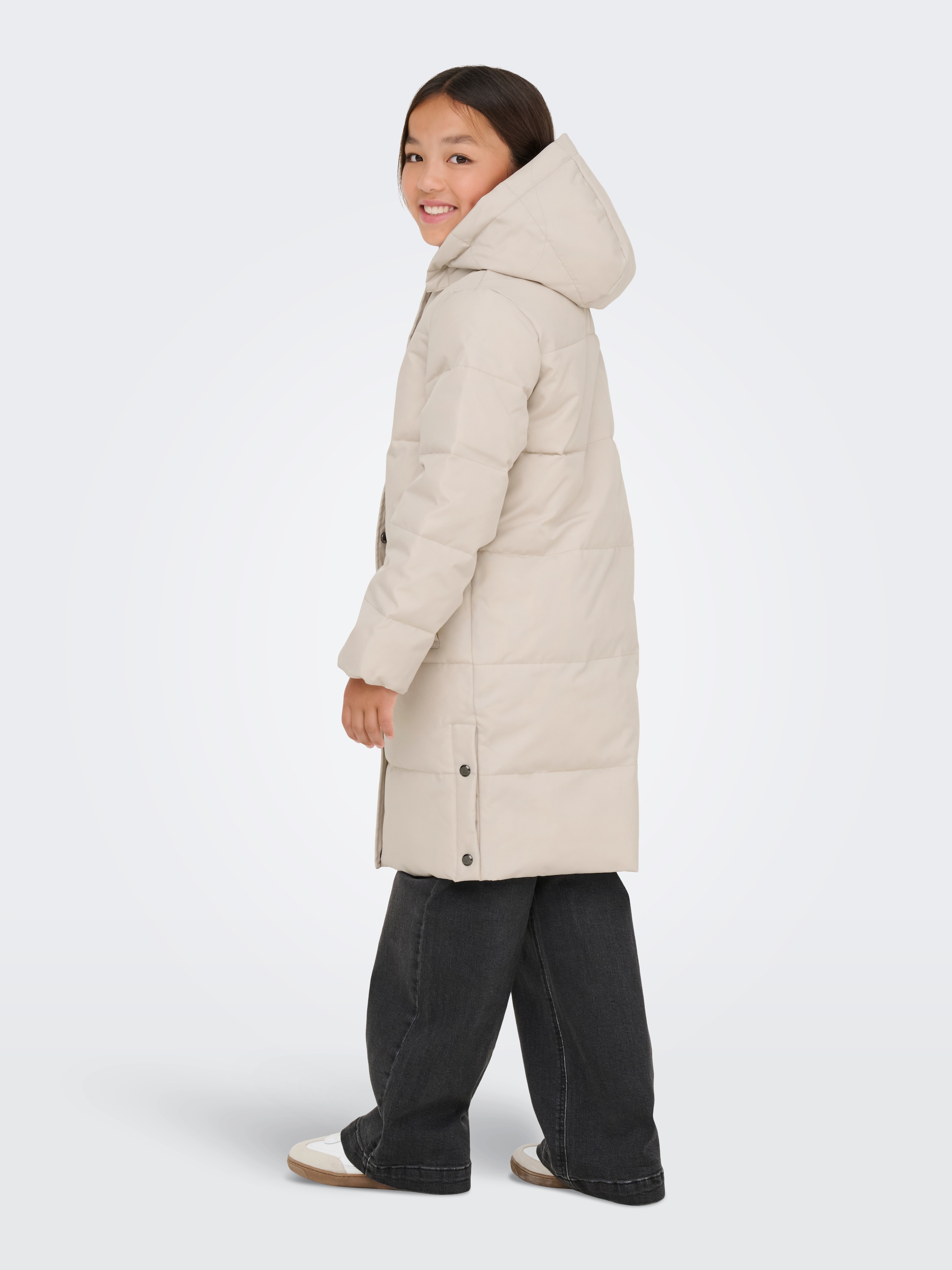 KIDS ONLY Steppmantel »KOGIRENE PUFFER COAT OTW NOOS«, mit seitlichen Druckknöpfen