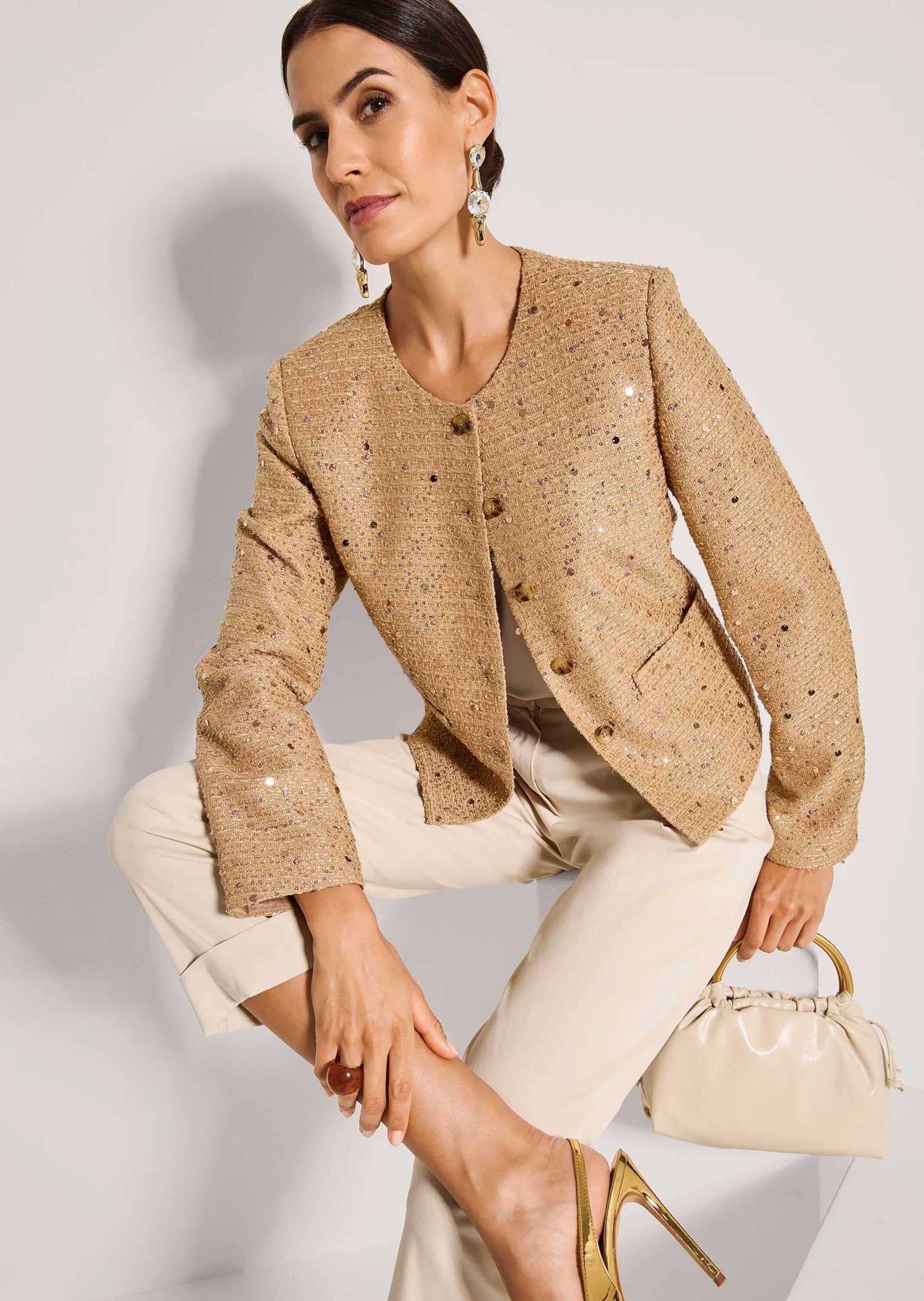 MADELEINE Jackenblazer »Kurzblazer Glanzblazer mit Pailletten« mit Pailletten