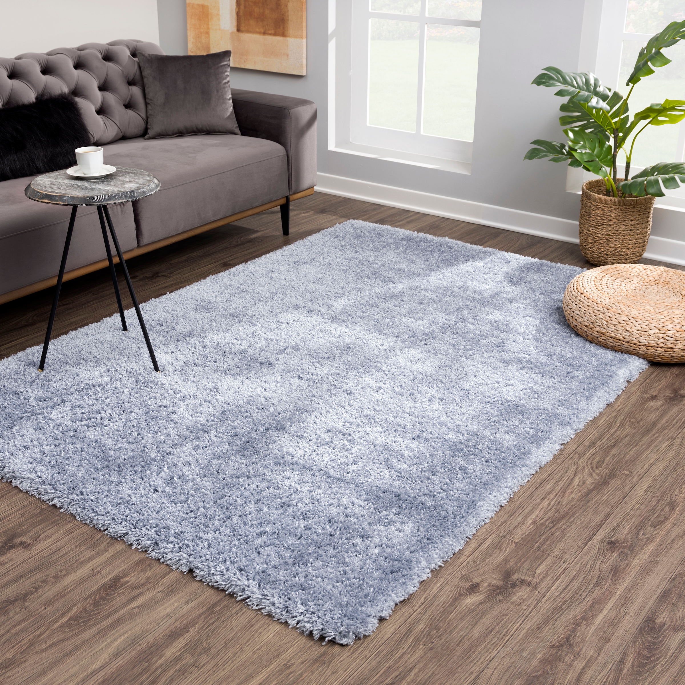 Sanat Hochflor-Teppich »Porto«, rechteckig, 45 mm Höhe, Wohnzimmer, Langflor, Shaggy Teppich