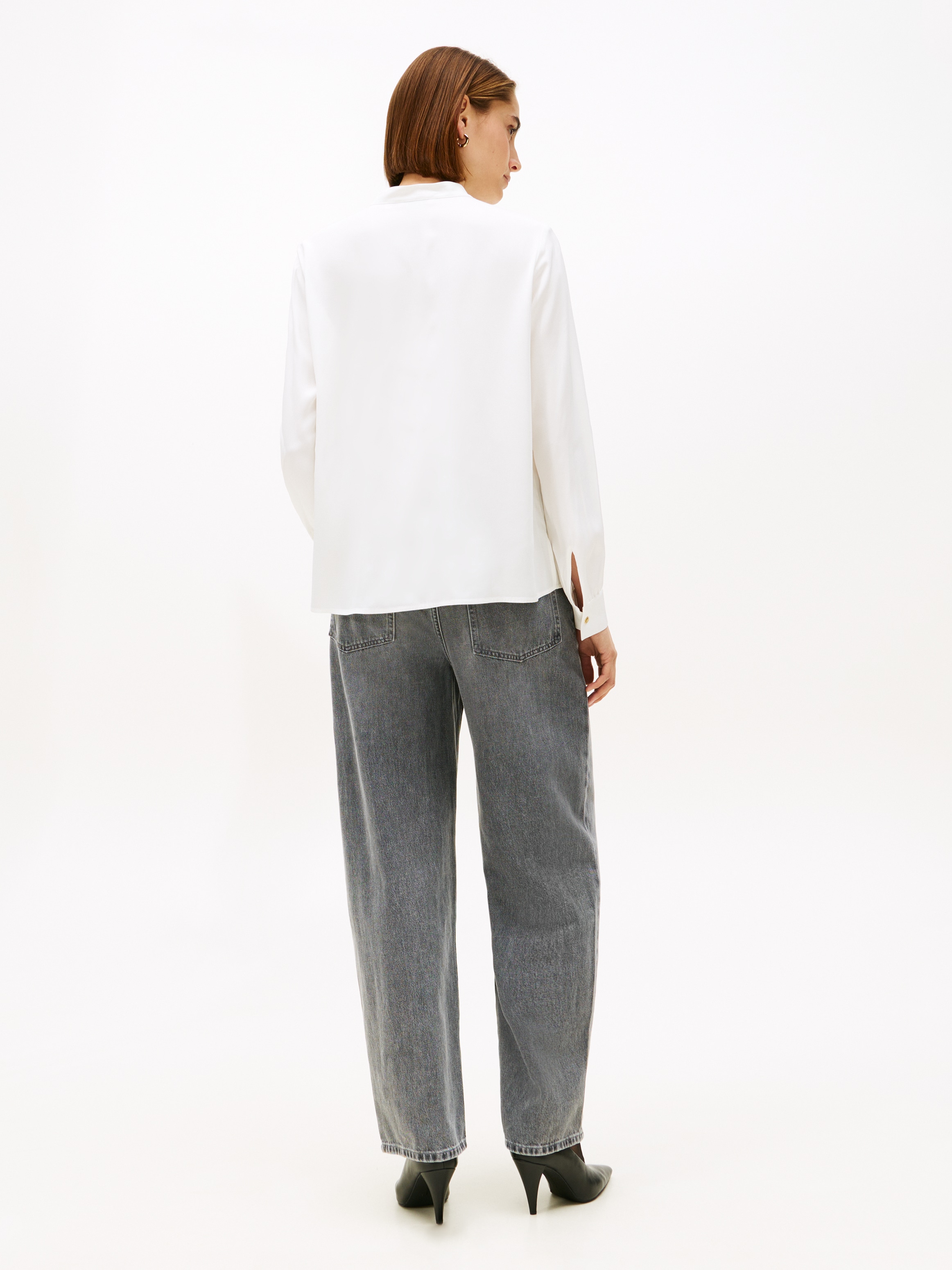 Tommy Hilfiger Langarmbluse »VIS TWILL V-NK BLOUSE«