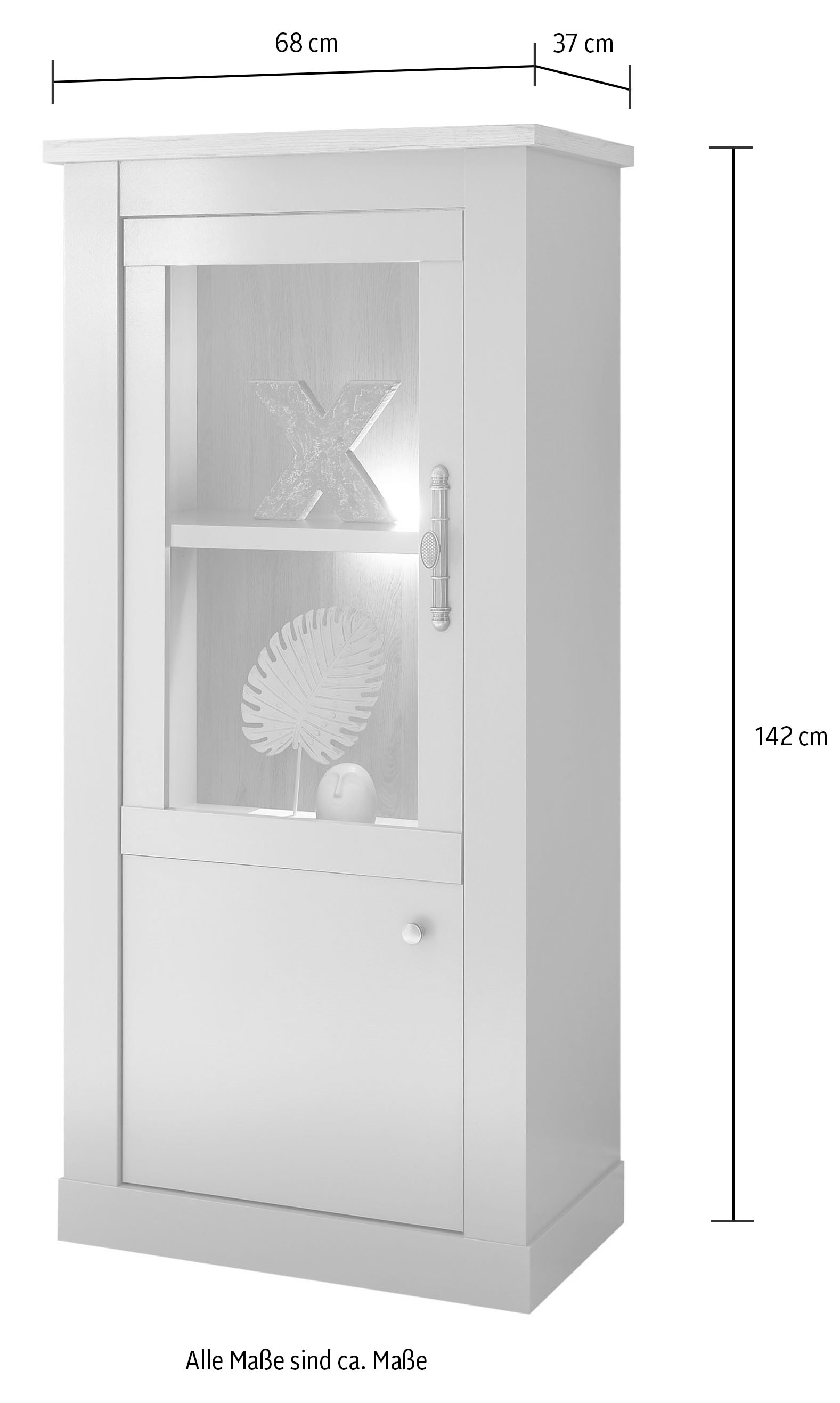 Home affaire Vitrine »CHAMBORD«, Breite ca. 68 cm