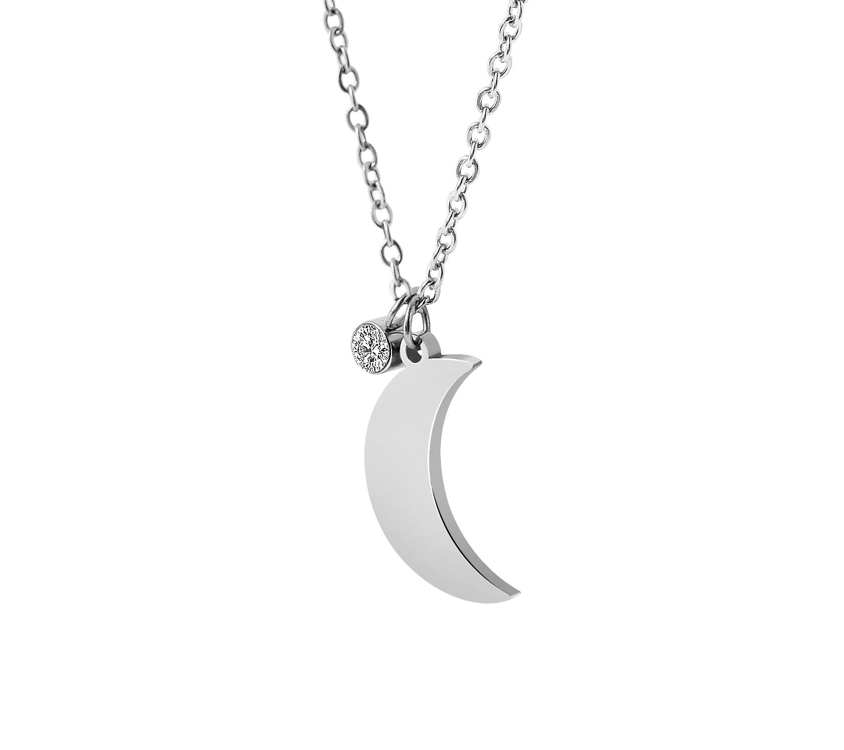 Adelia´s Kette ohne Anhänger »Damen Halskette mit Anhänger ¿ Mond aus Edelstahl«