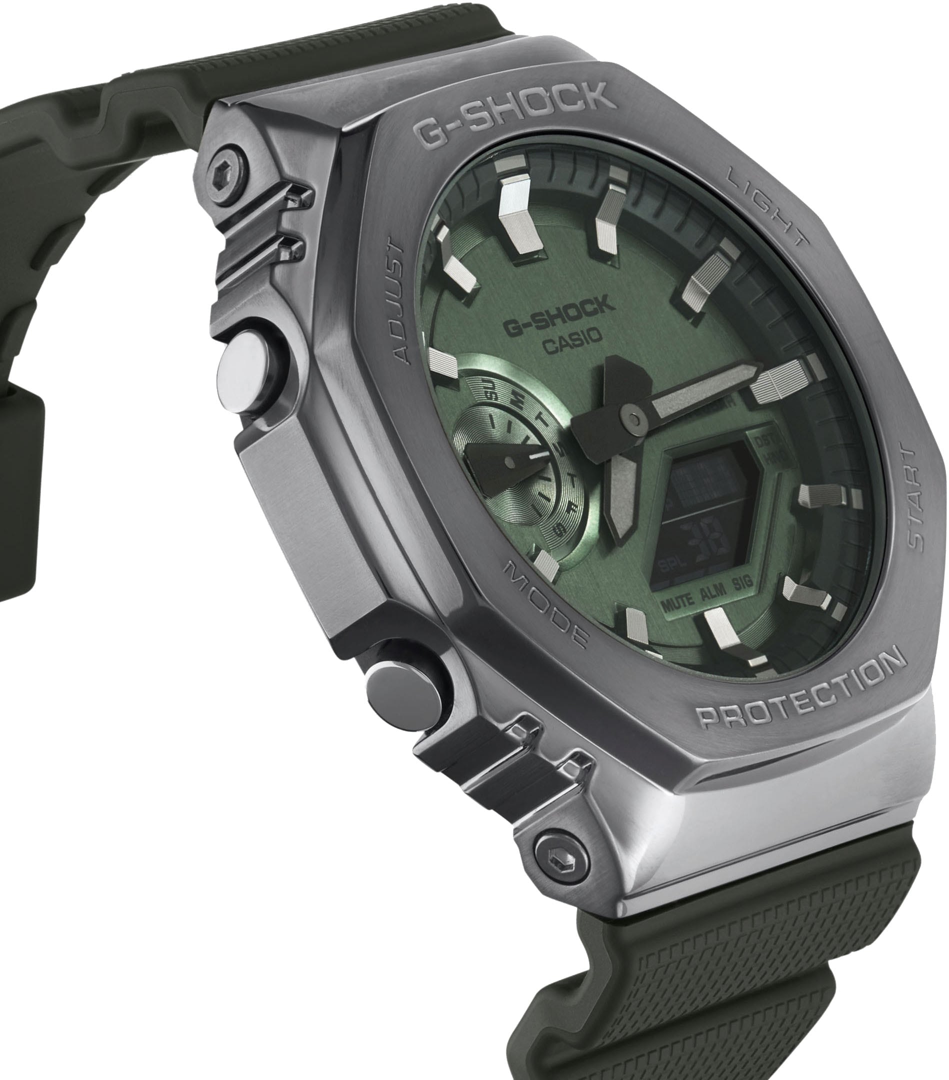 CASIO G-SHOCK Chronograph, Quarzuhr,Armbanduhr,Herrenuhr,digital, bis 20 bar wasserd.Resinarmband