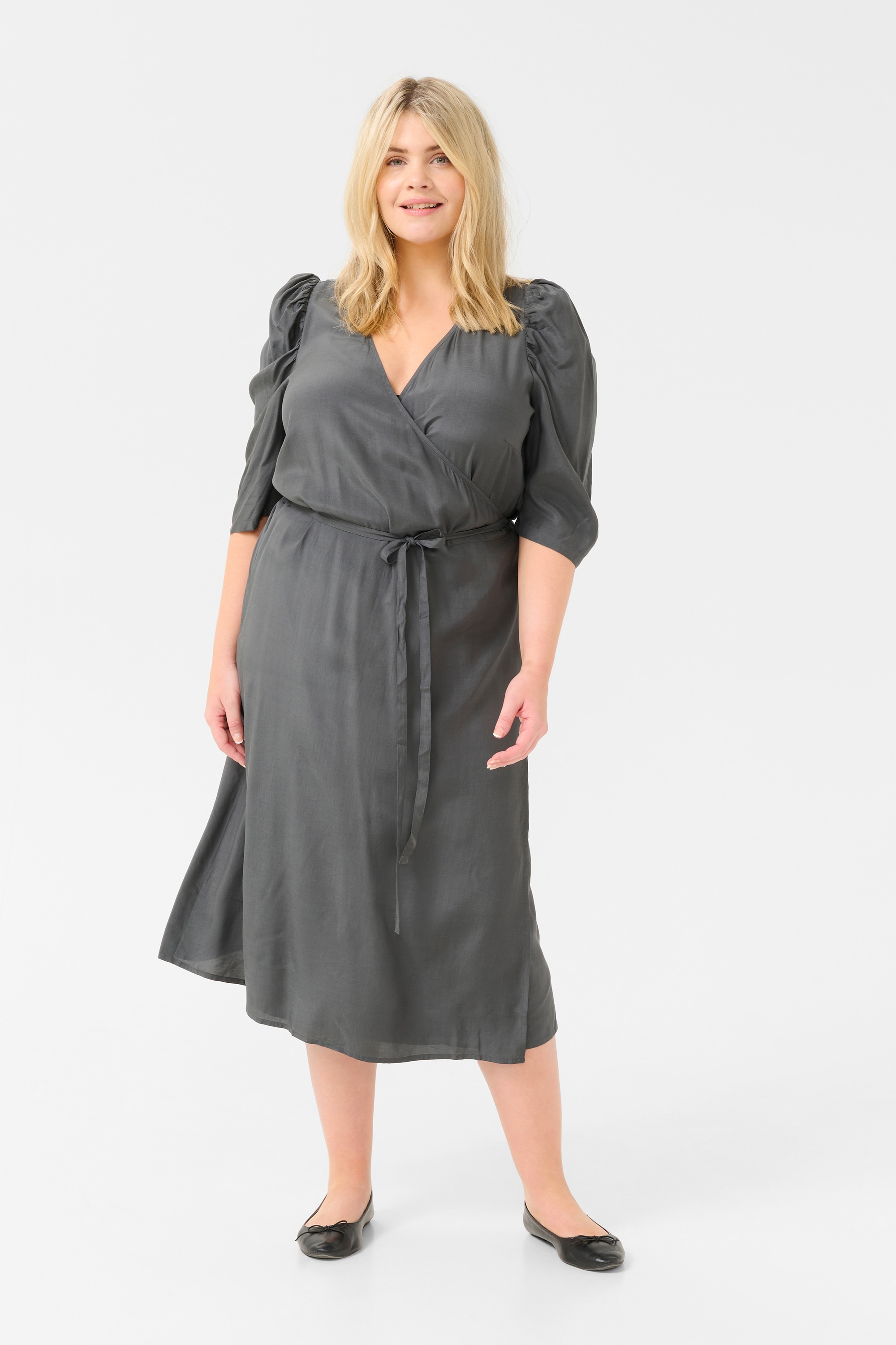 KAFFE Curve Midikleid »Damen Kleid KCmiri«