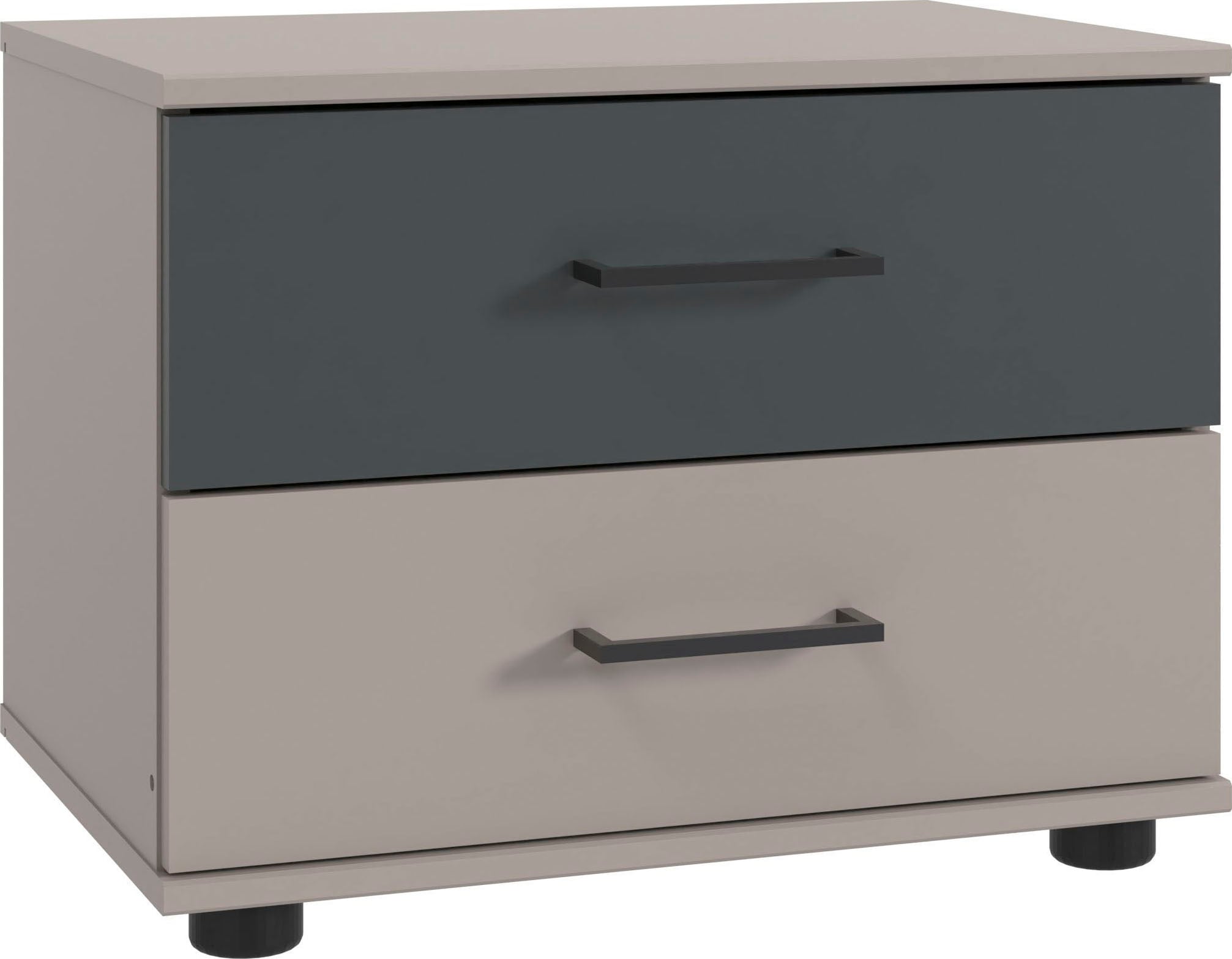 Wimex Nachtkommode »Taiga« mit 2 Schubladen in grau, Größe B/H/T: 52 cm x 40 cm x 38 cm