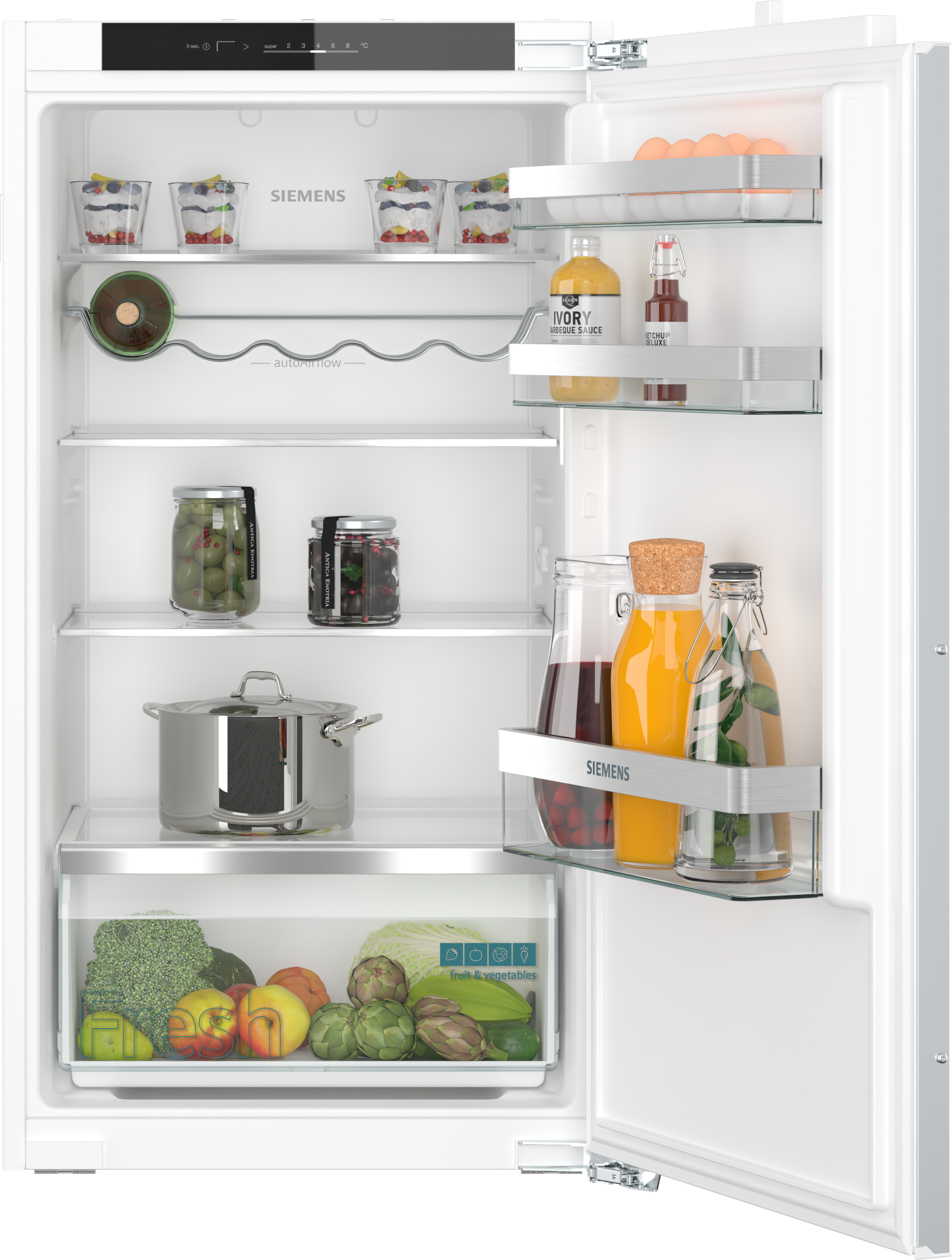 Siemens Einbaukühlschrank iQ300 »KI31RVFE0« 102,1 cm hoch 54,1 cm breit in silberfarben